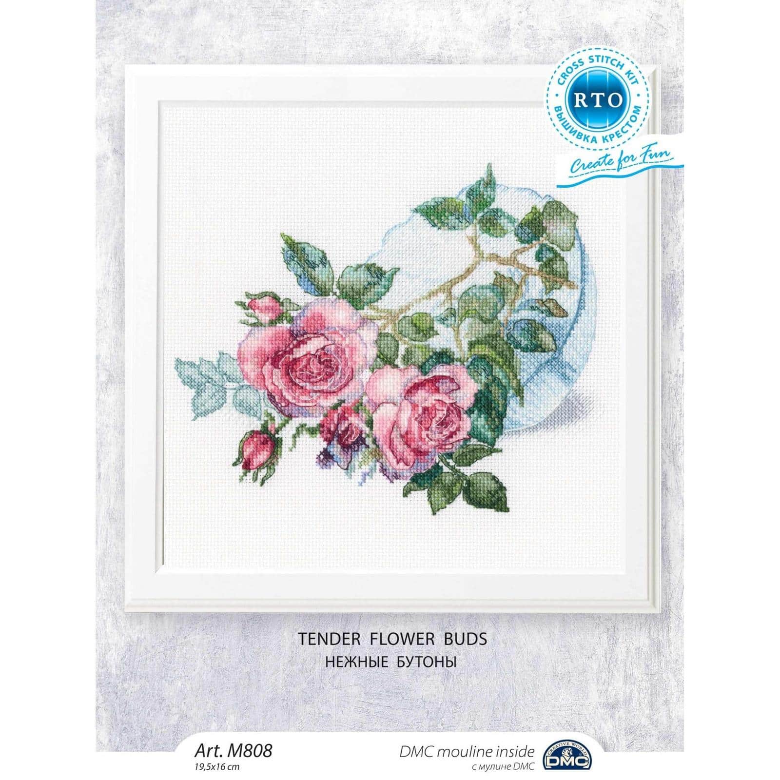 RTO Tender Flower Buds Cross Stitch Kit