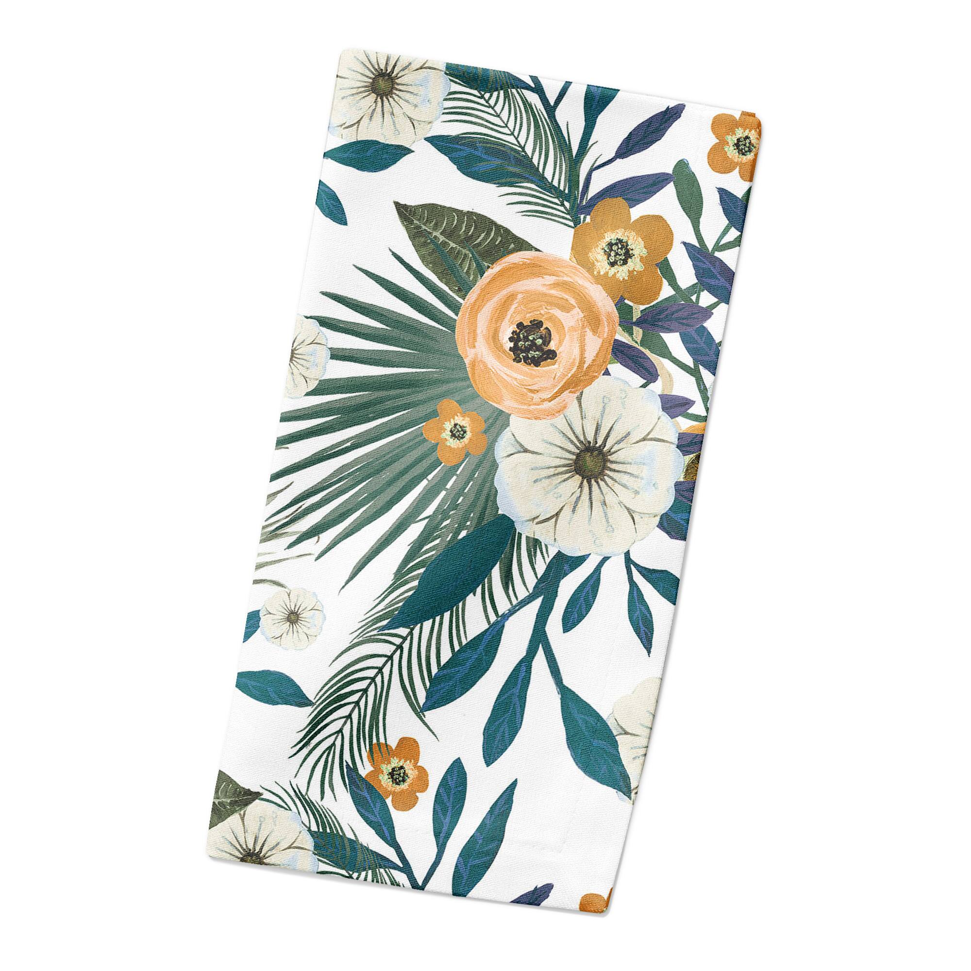 Tropical Floral Cotton Twill Napkin