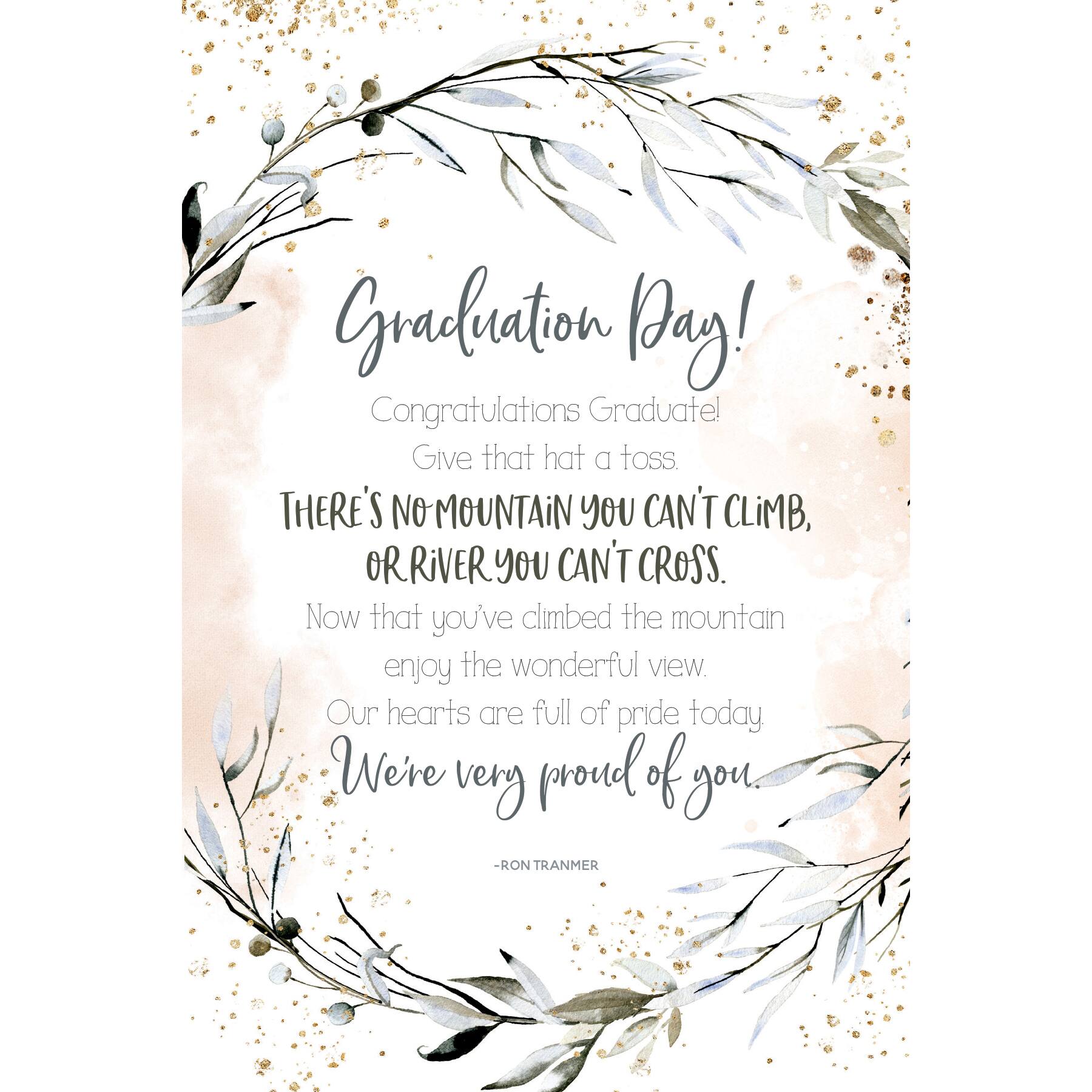 Graduation Day Inspirational Wood Plaque