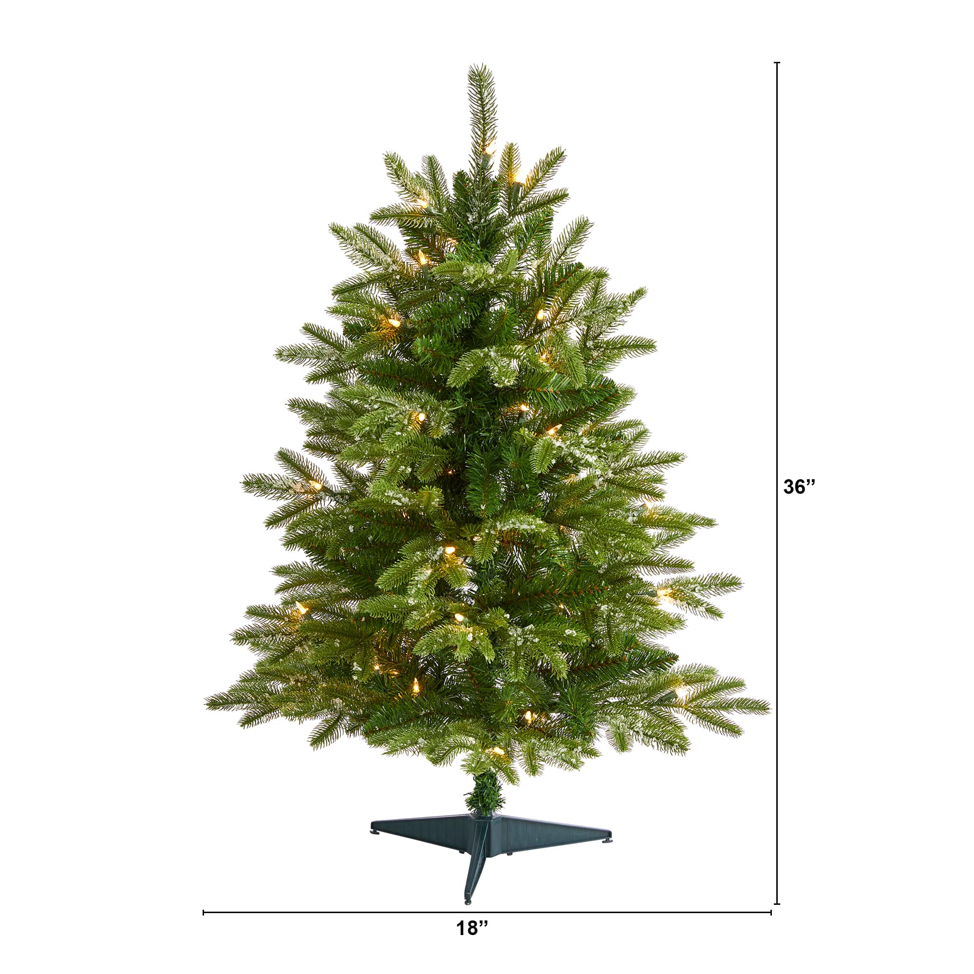 3ft. Pre-Lit Grand Teton Fir Artificial Christmas Tree, Clear LED Lights