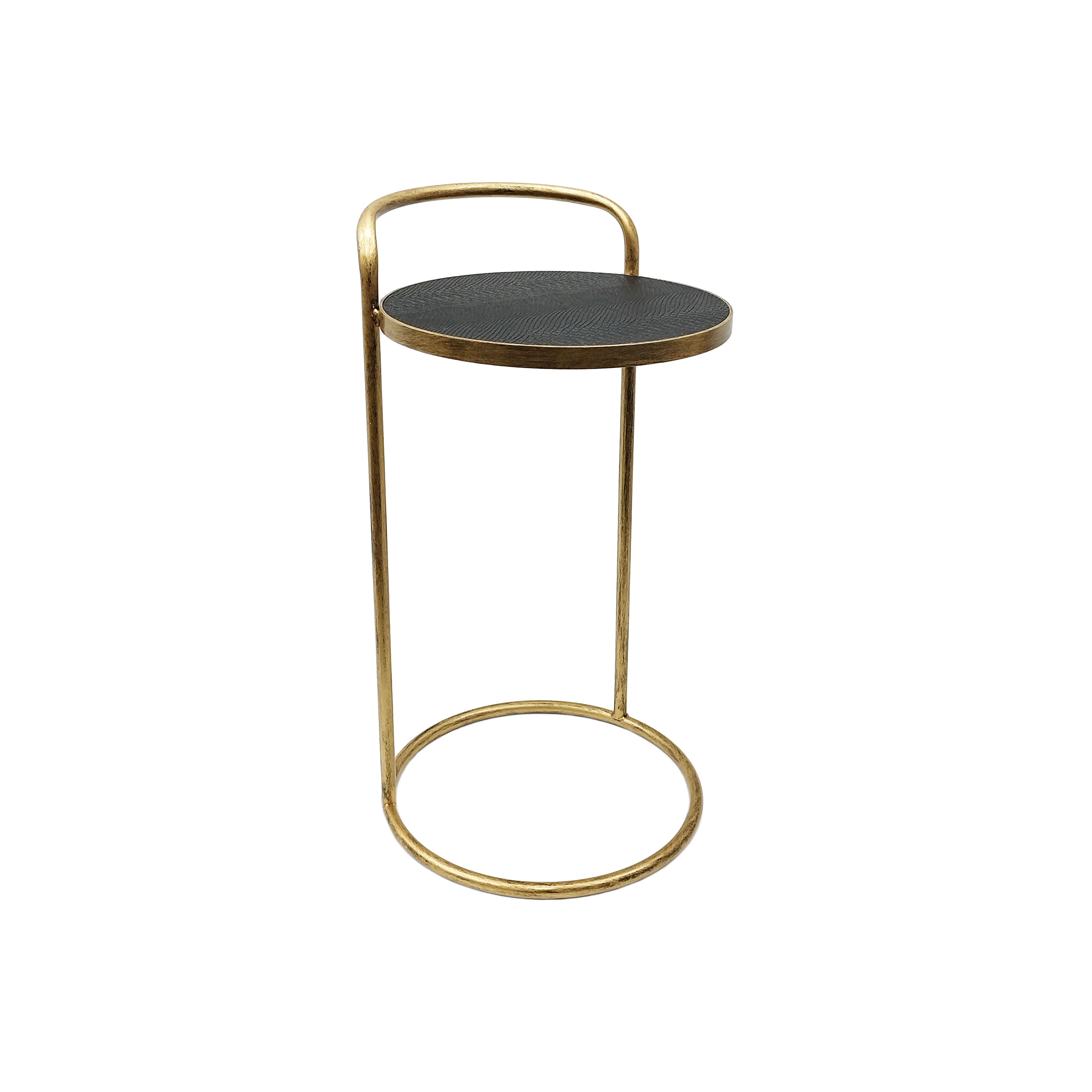 26.5" Black Faux Crocodile Cocktail Table by Ashland®