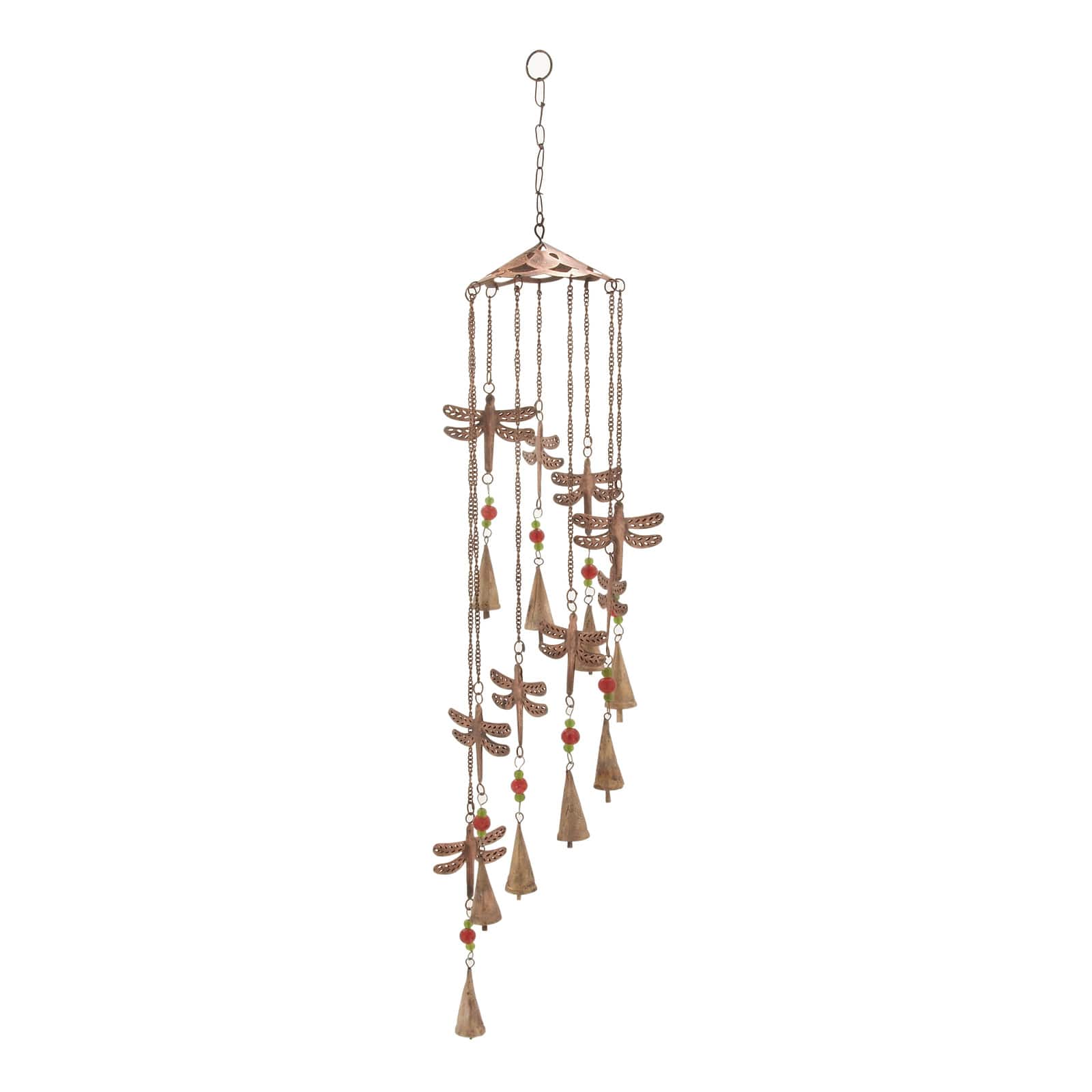 Brass Metal Eclectic Windchime, 5" x 1" x 36"