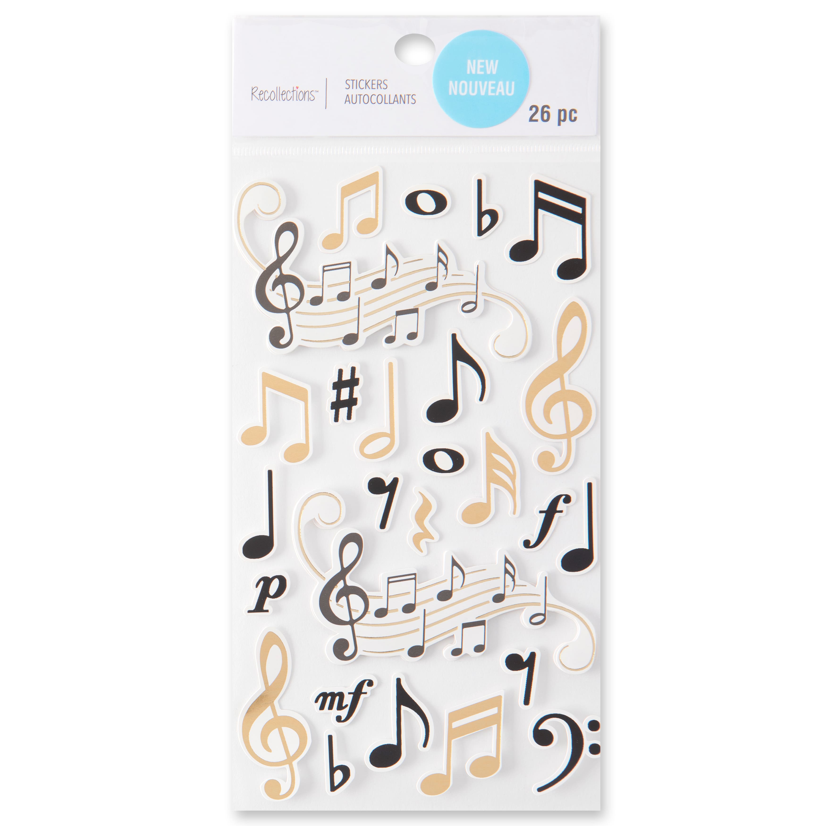 12 Pack: Music Dimensional Stickers by Recollections™