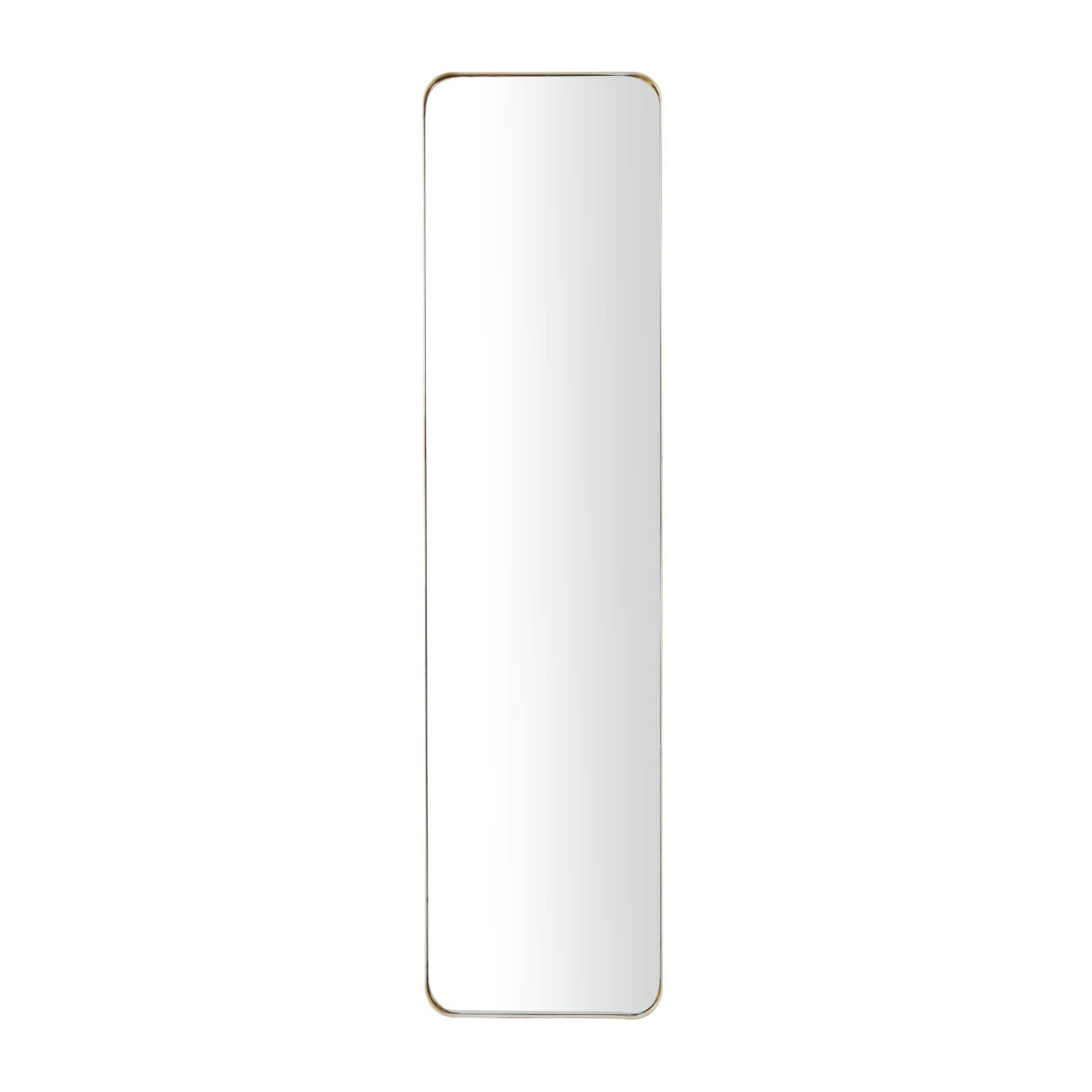 Gold Metal Wall Mirror with Thin Frame 12" x 2" x 48"