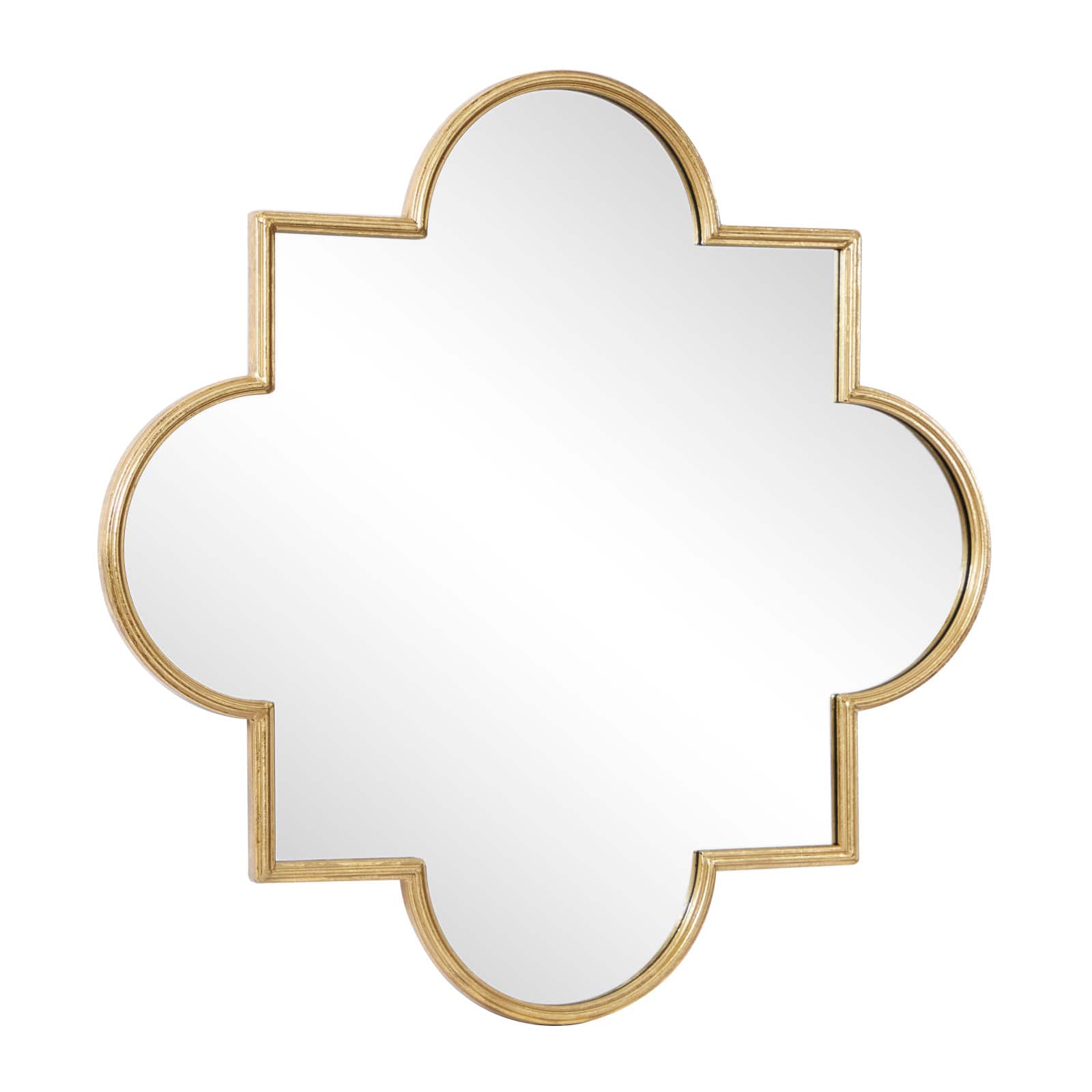 Gold Metal Contemporary Mirror, 34" x 1" x 34"