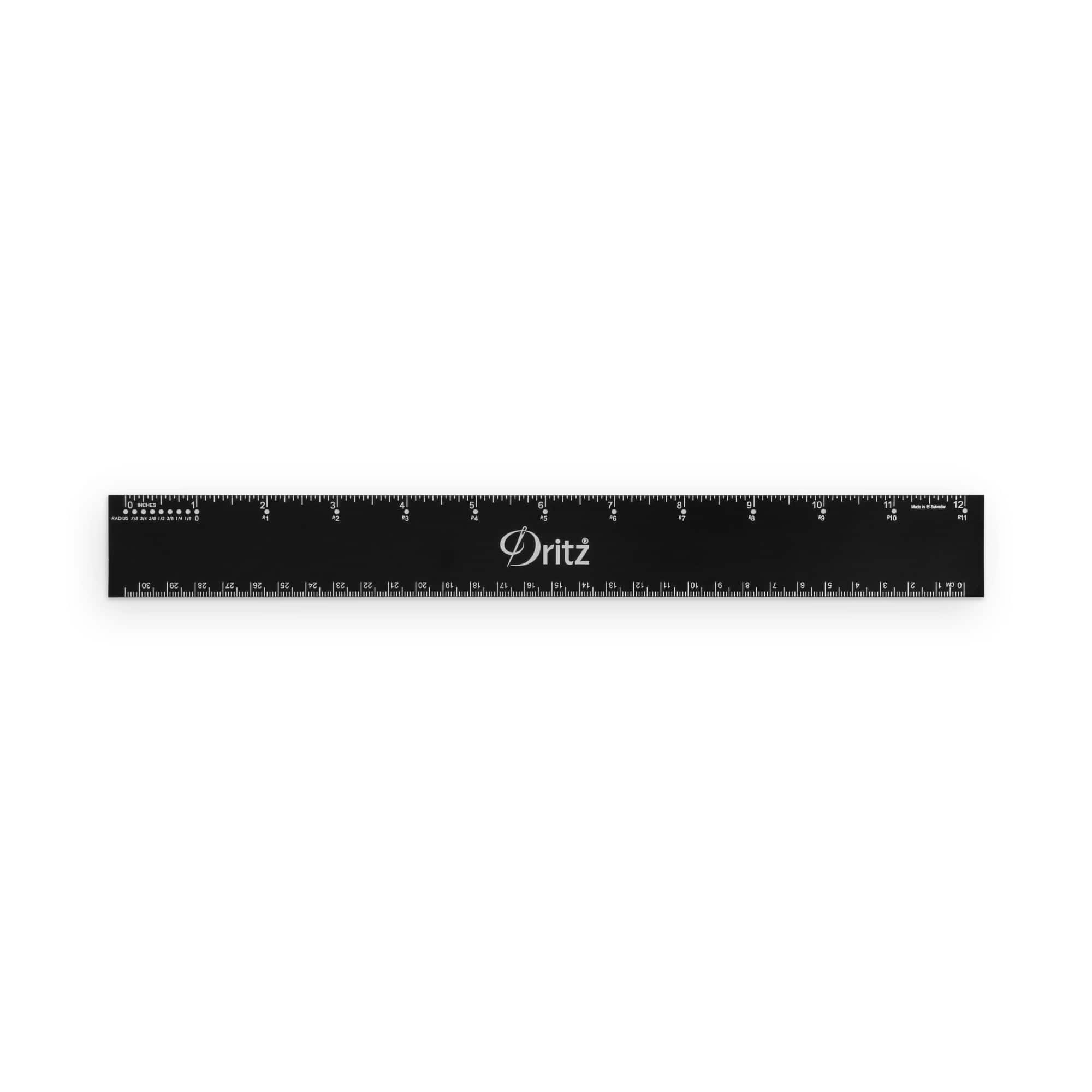 Dritz® 12" Black Aluminum Specialty Ruler