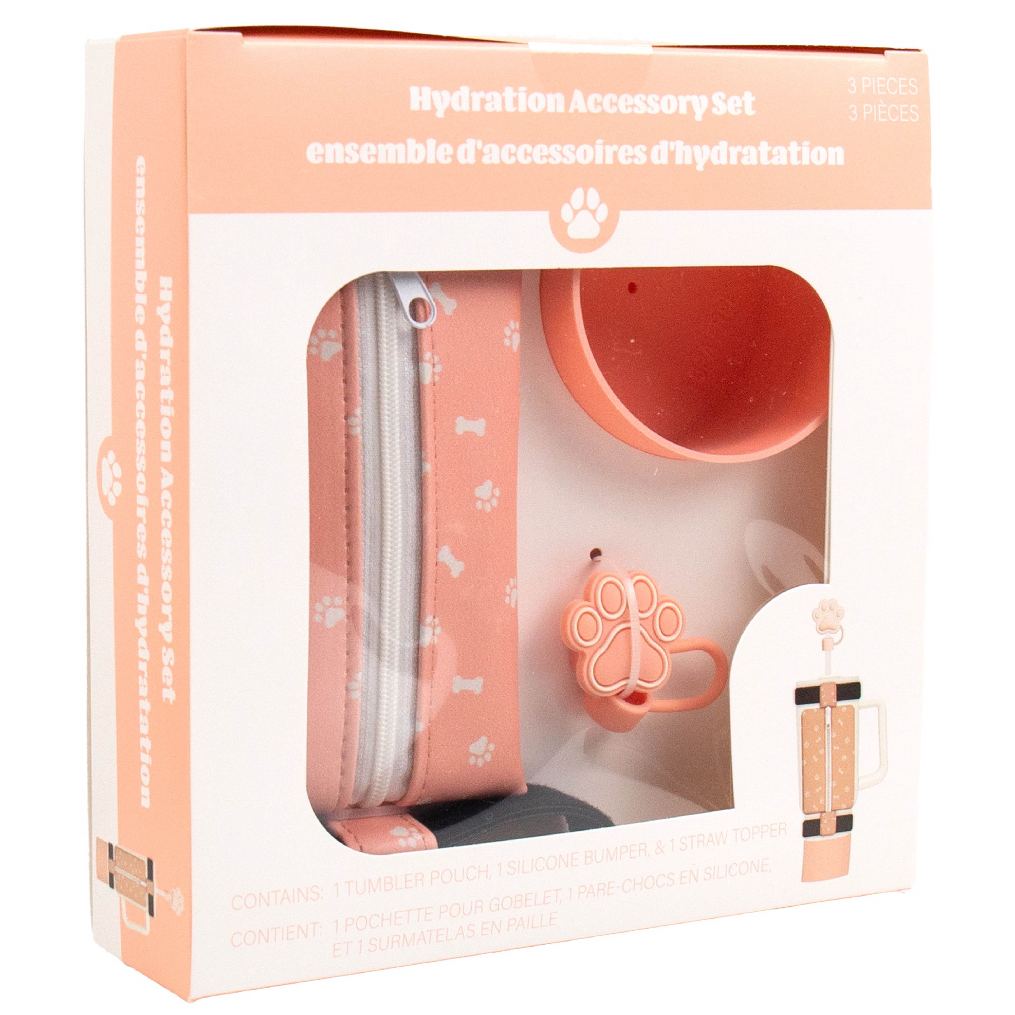 Peach Pet-Themed Hydration Accessory Set