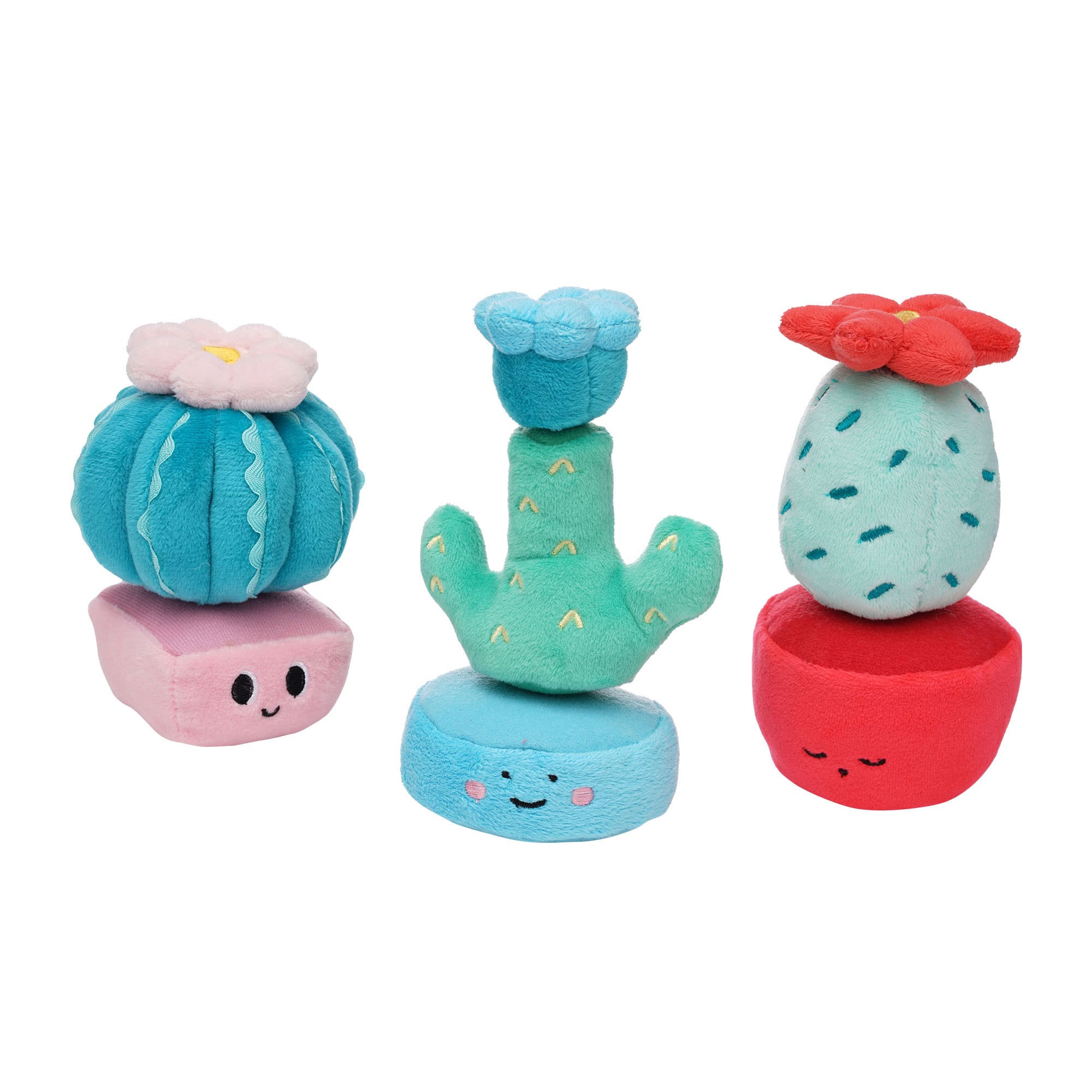 Manhattan Toy® Cactus Garden™ 9 Piece Mix & Match Magnetic Plush Stacking Toy Playset