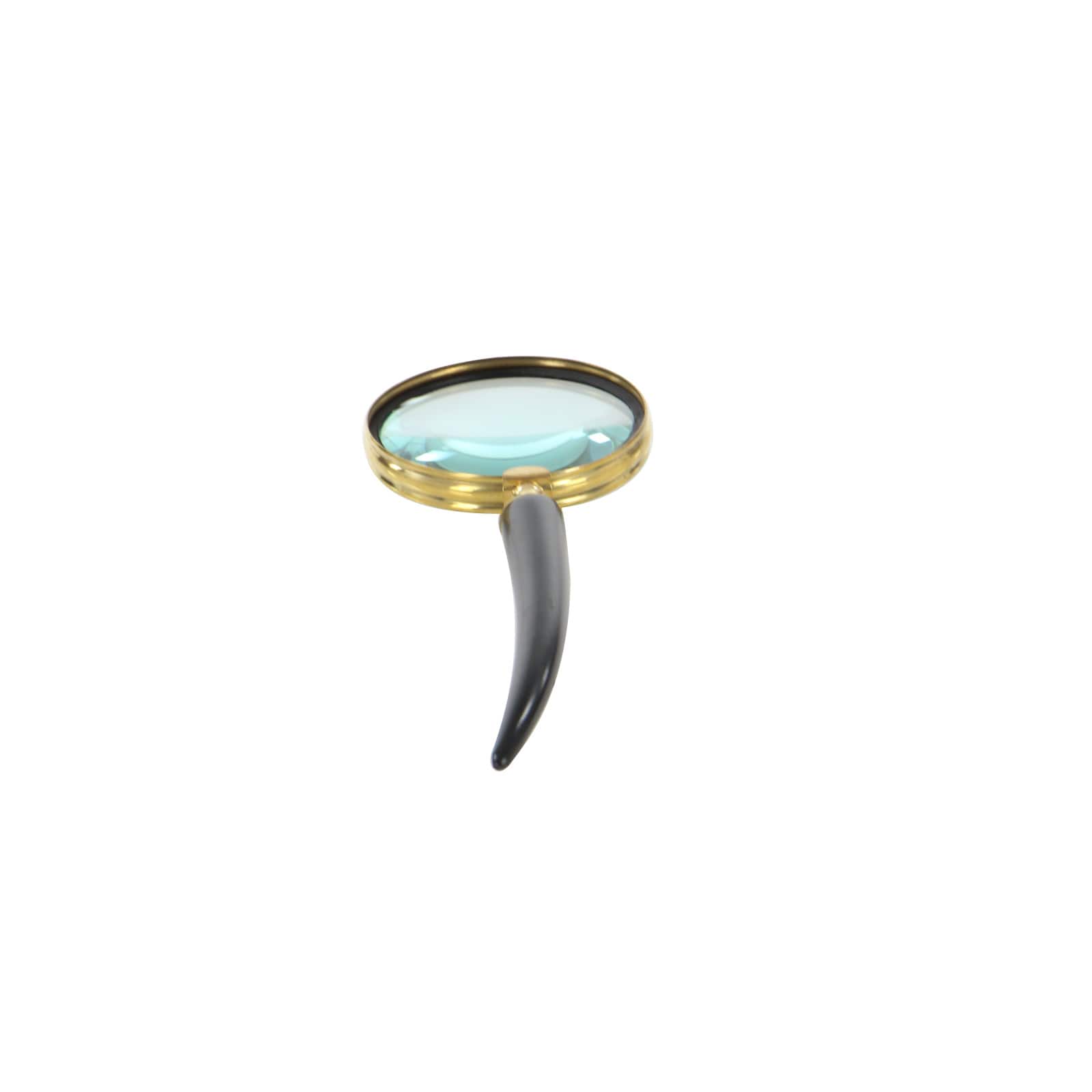 CosmoLiving by Cosmopolitan Set of 3" Black Metal Eclectic Magnifying Glass, 11" x 4"
