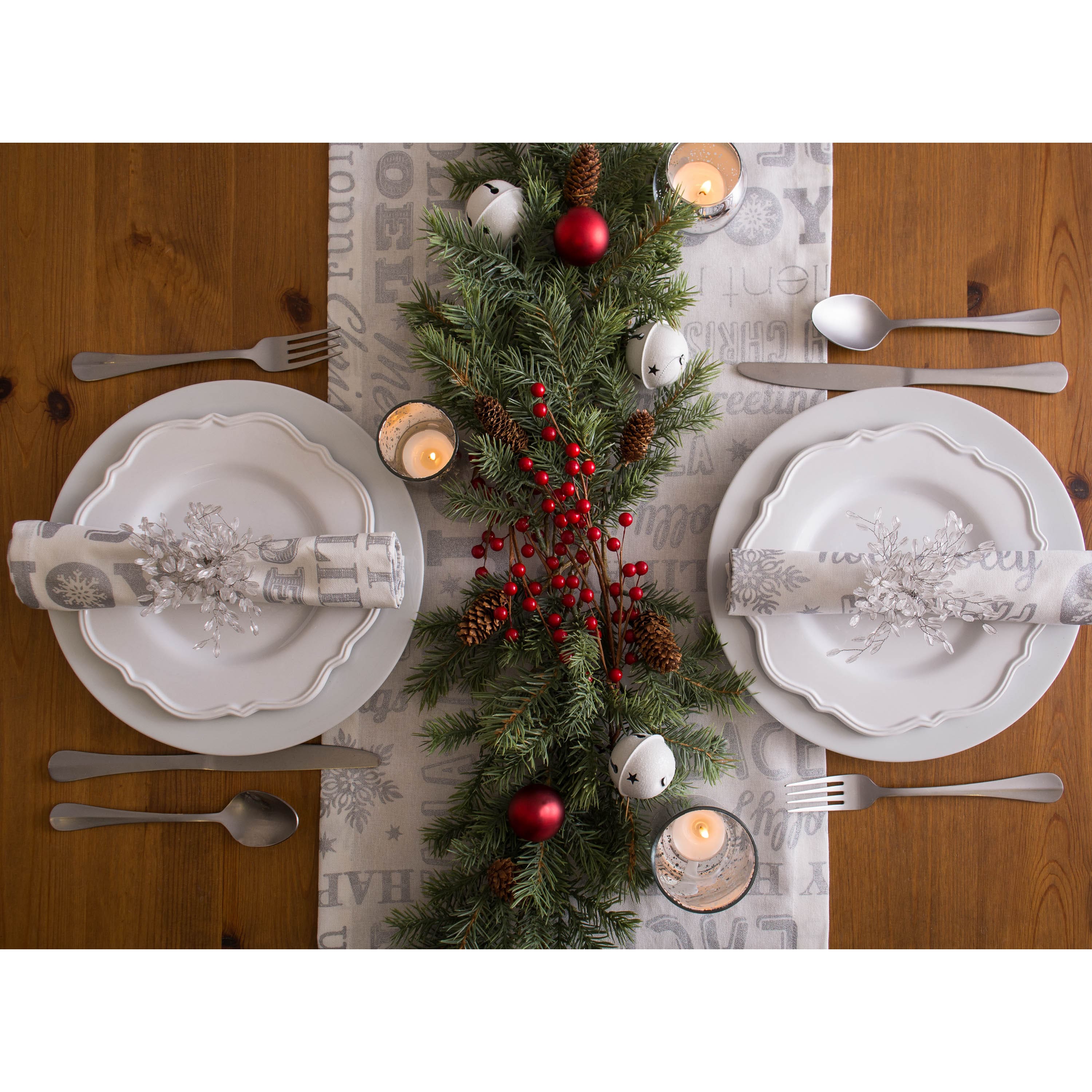 DII® Silver Beaded Burst Napkin Rings, 6ct.