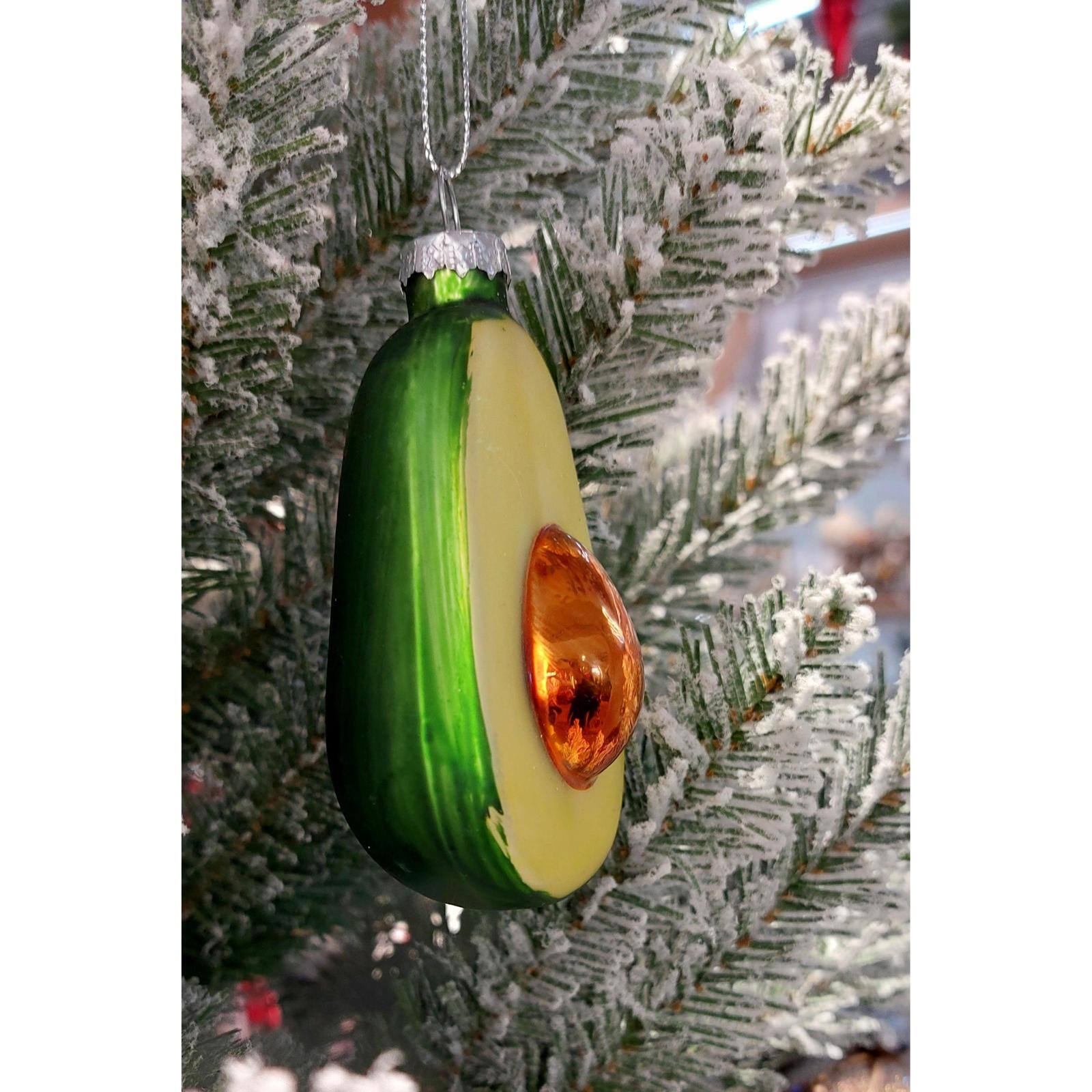 Wizardi 11.81" Christmas Avocado Glass Ornament