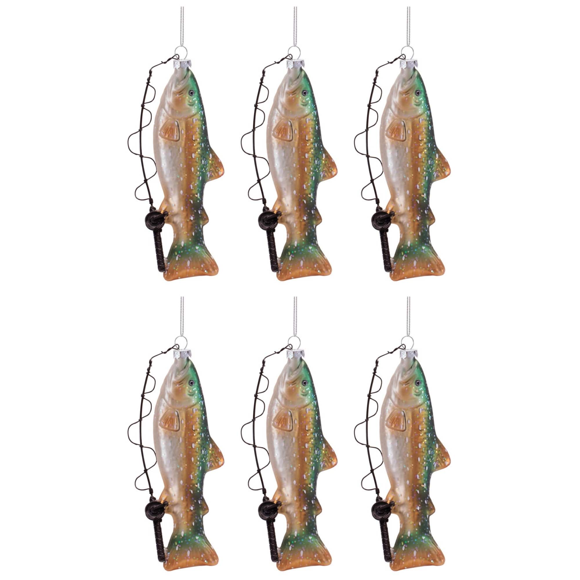 Melrose 85 Fishing Fish Glass Ornament  Michaels