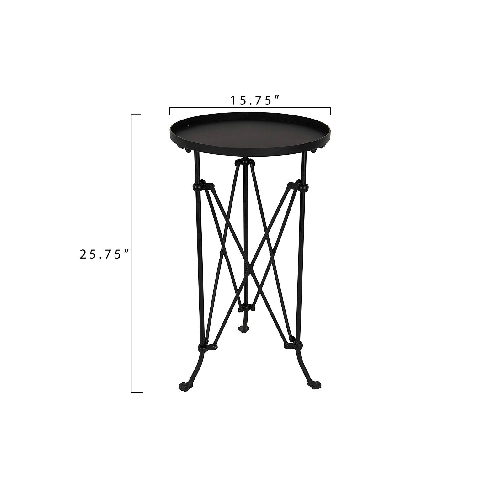 Hello Honey® 15" Metal Oval Tray-Style Accent Table