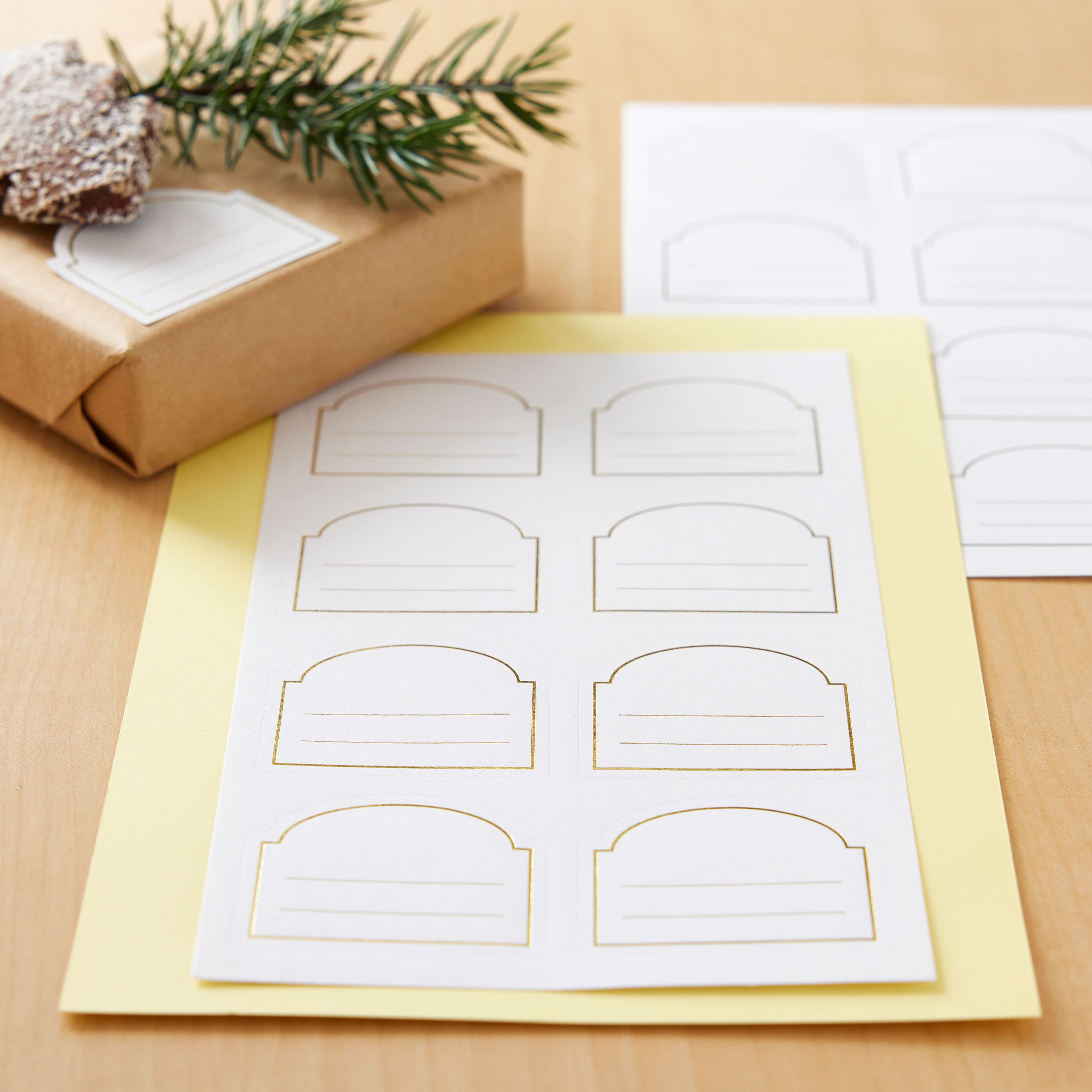 Étiquettes autocollantes à cadre doré de Recollections