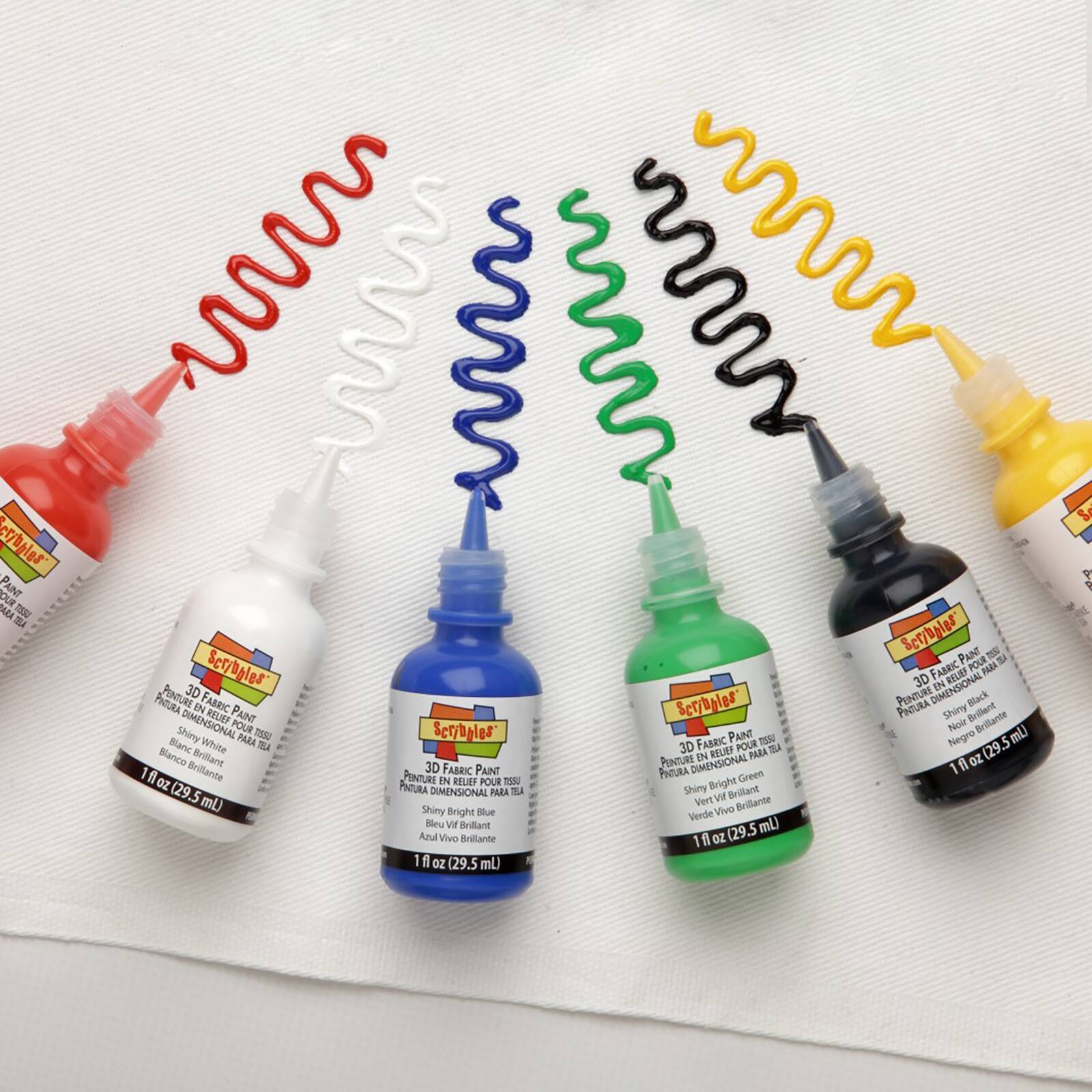 Scribbles® Shiny 3D Fabric Paint Set