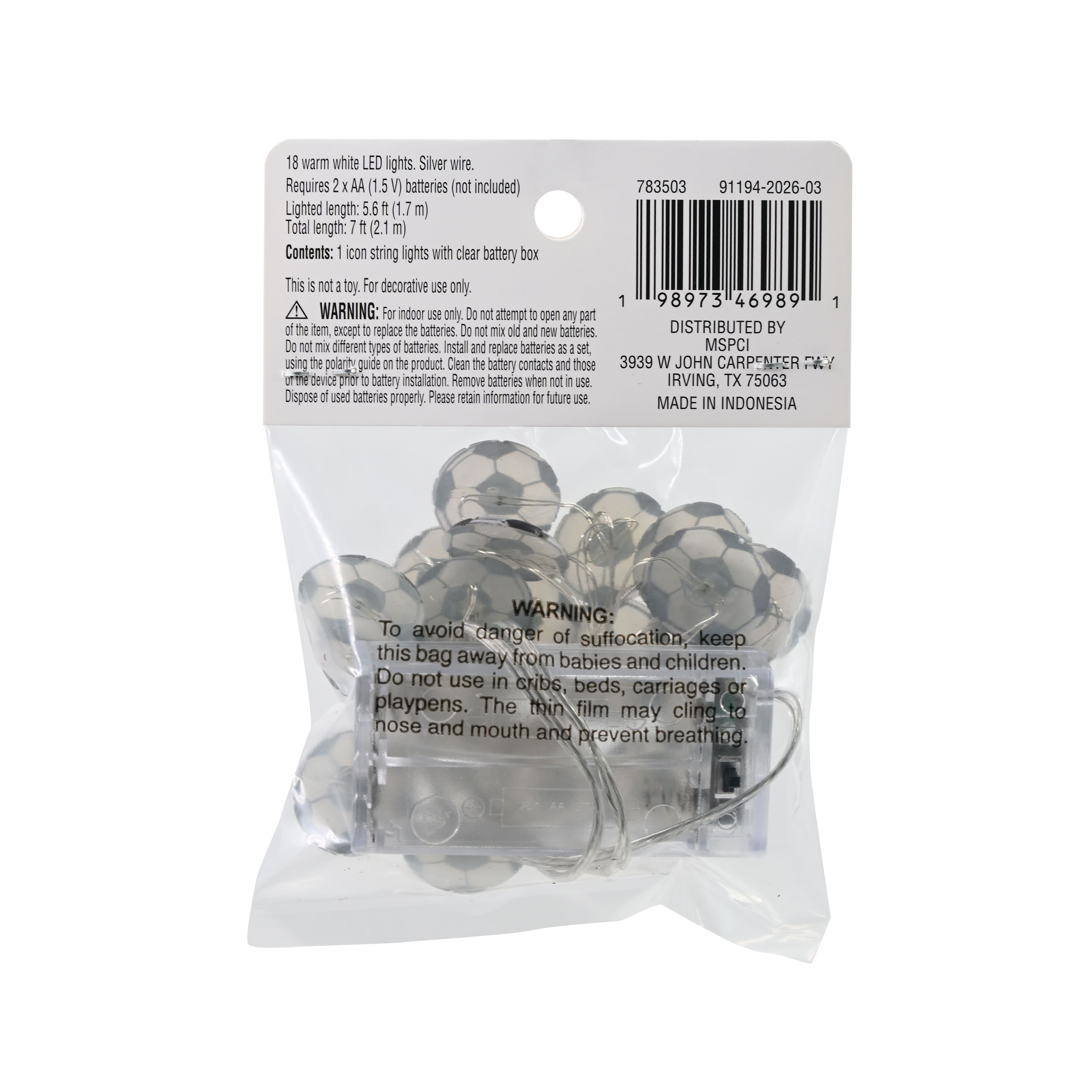 Homecoming Soccer LED String Lights by Celebrate It™