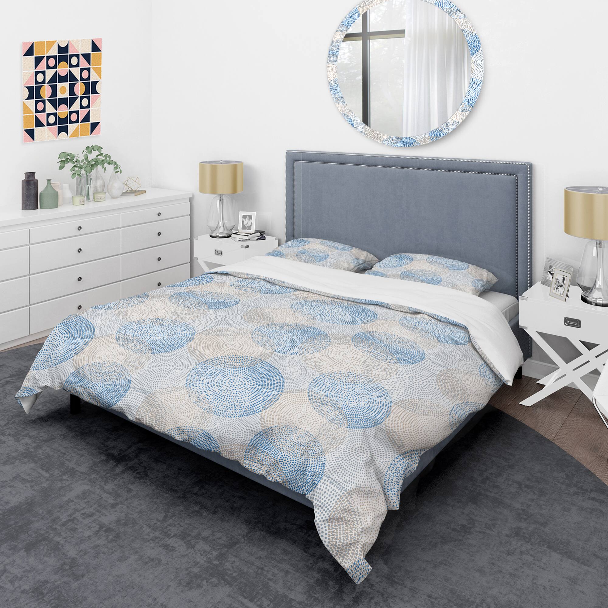 Designart 'Abstract Retro Design I' Mid-Century Duvet Cover Set