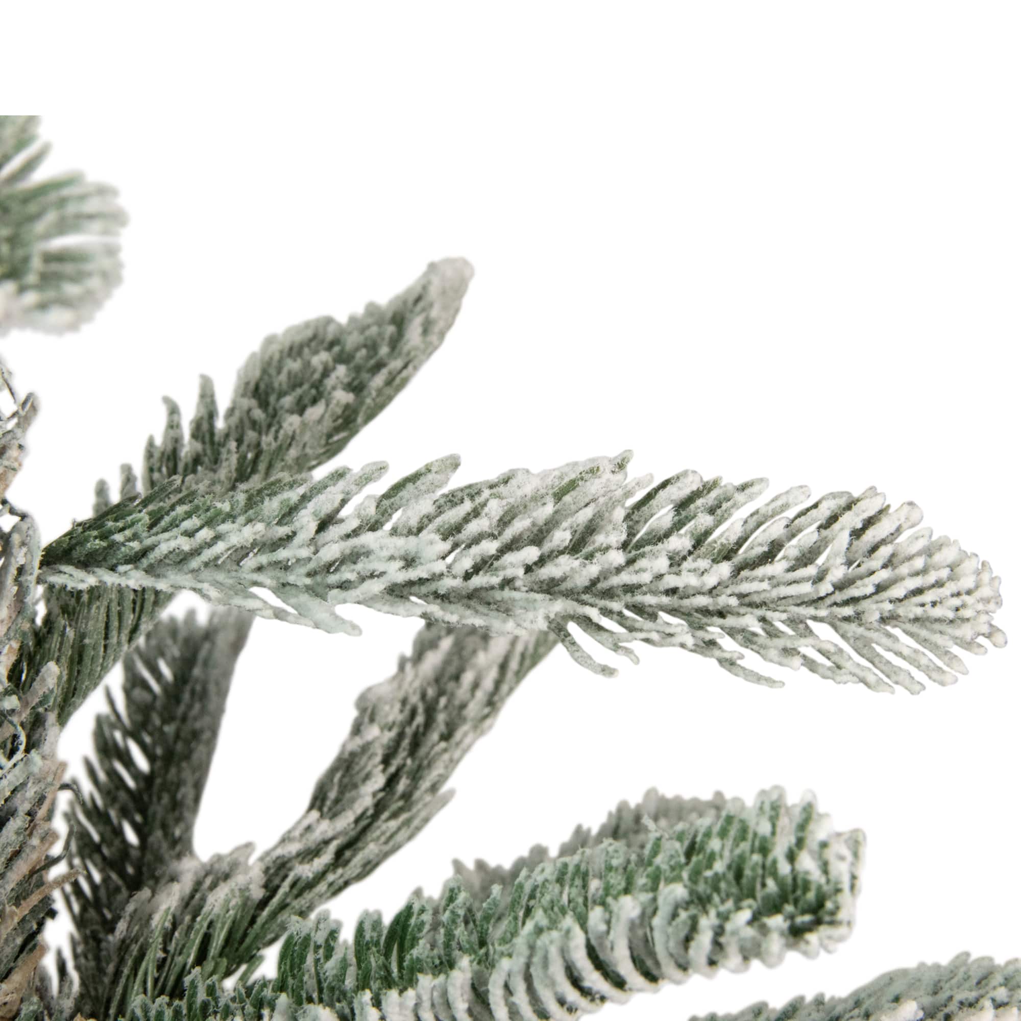7.5ft Unlit Real Touch™️ Flocked Nordmann Fir Artificial Christmas Tree