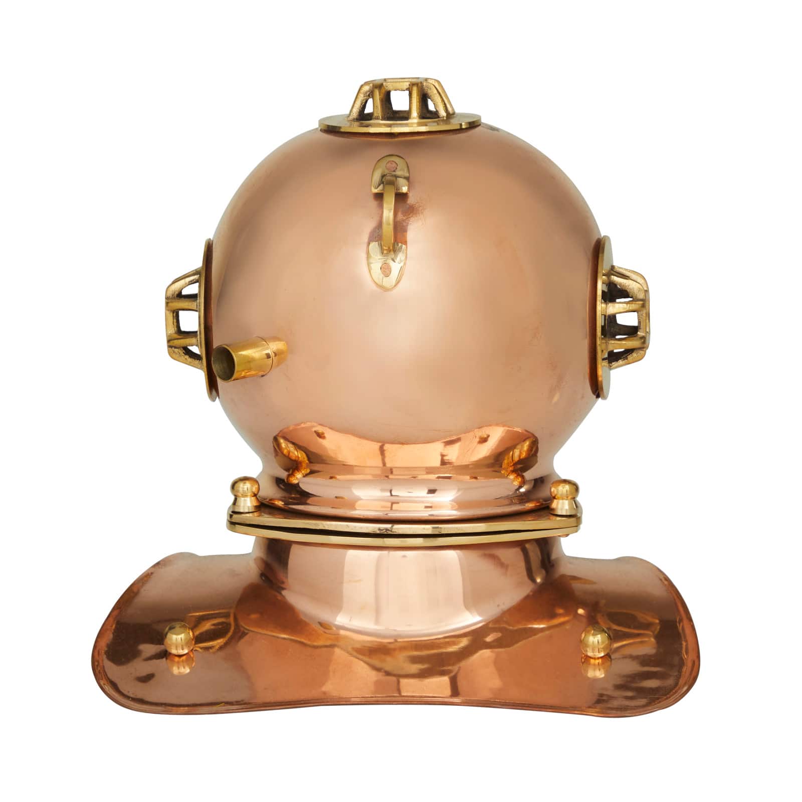 8" Brass Metal Diver Helmet Decoration