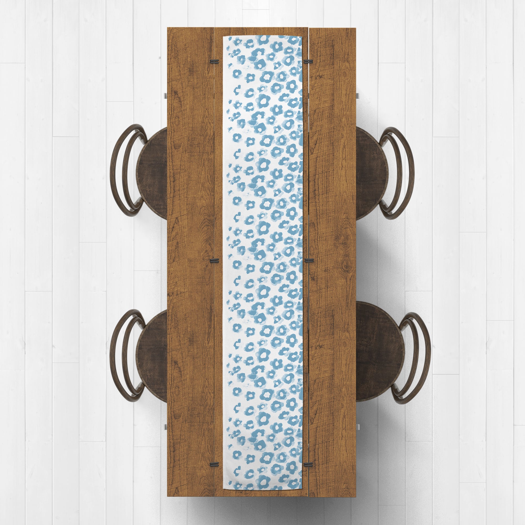 Blue Cheetah Indoor/Outdoor Table Runner