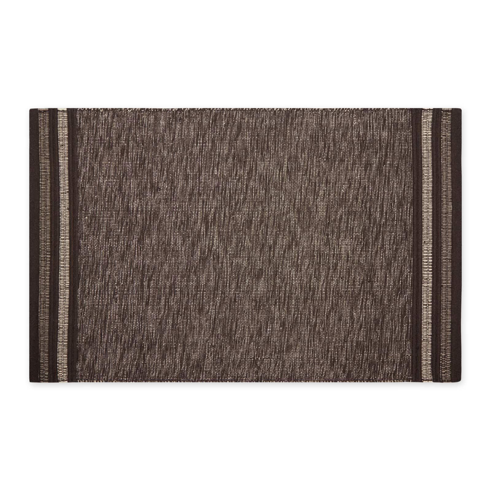 DII® Modern Stripe Variegated Handwoven Recycled Yarn Rug