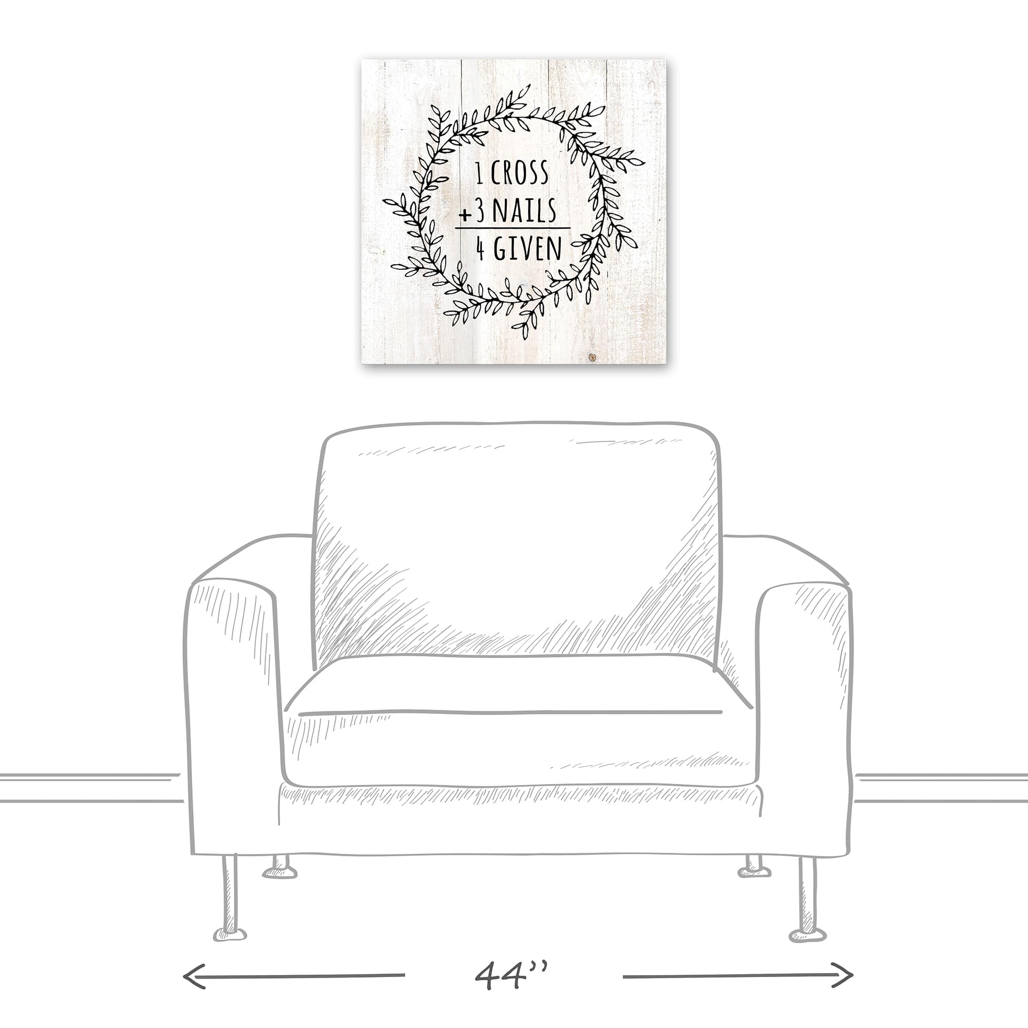 Easter Math Wreath Canvas Wall Art