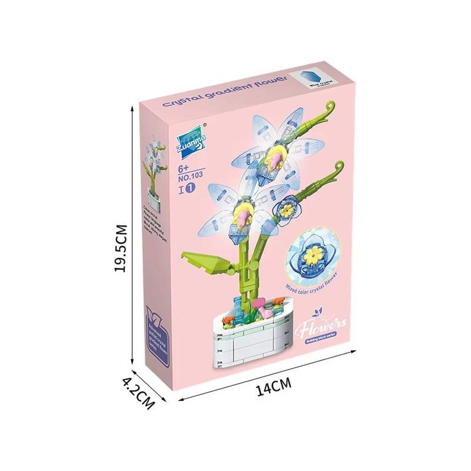 Wiizardi Tulip Building Brick Potted Flowers Set