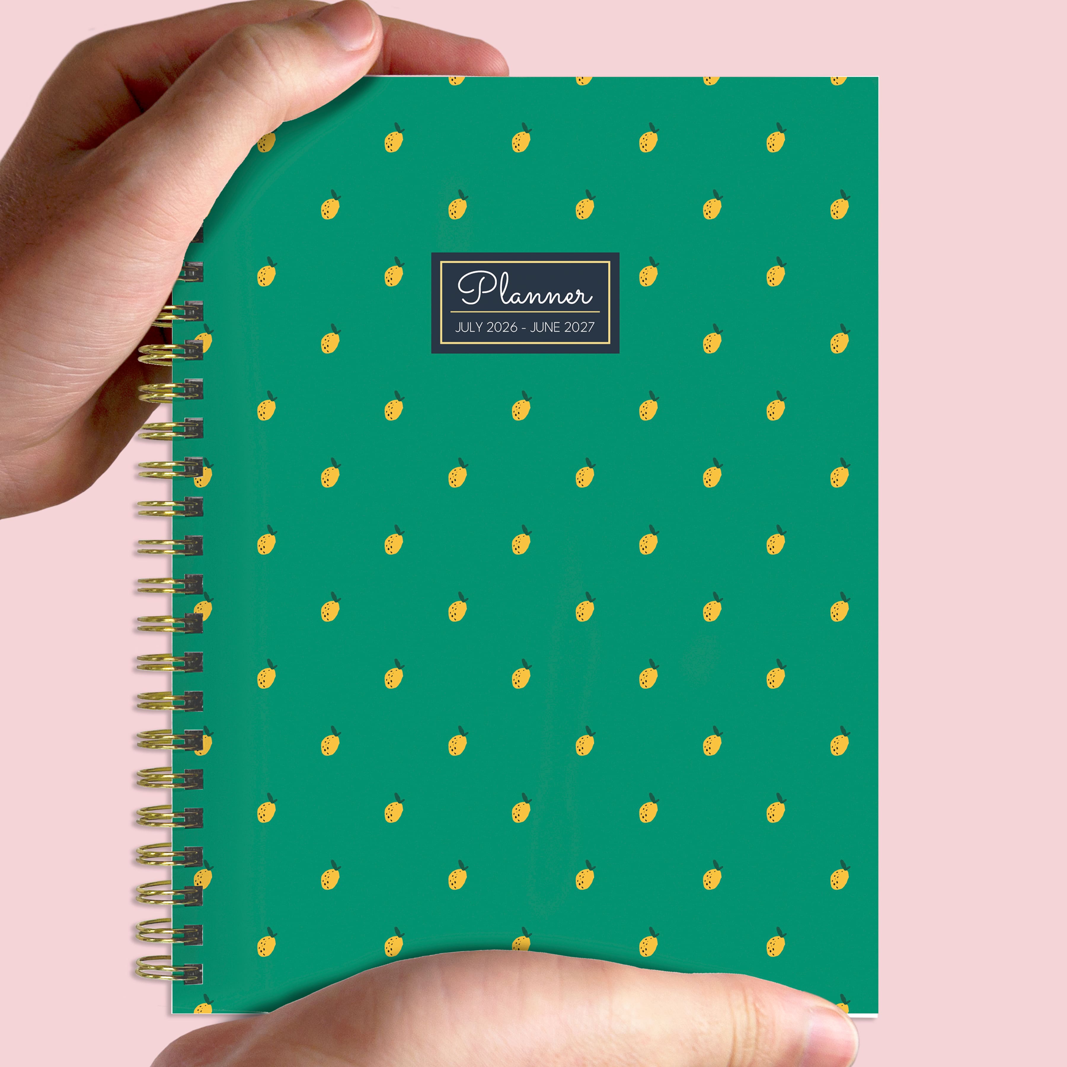 July 2026 - June 2027 Lovely Lemon Medium Weekly Monthly Planner