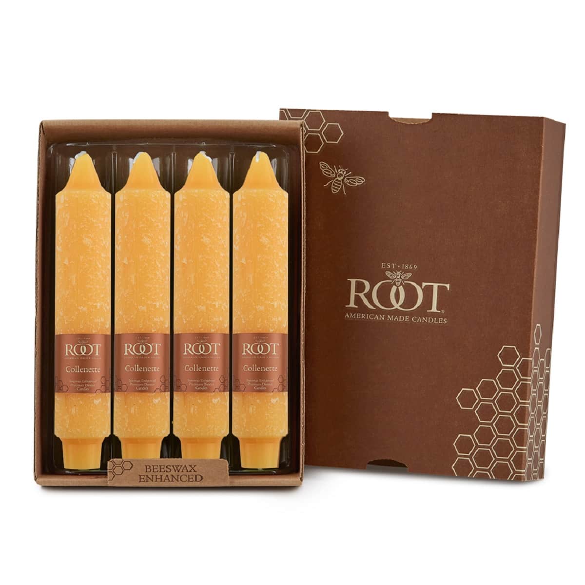 Root Candles 7" Unscented Timberline™ Collenette Taper Candles