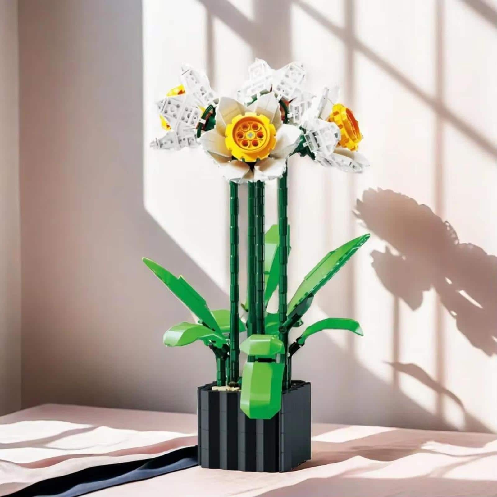 Wizardi Daffodils Potted Flower Building Brick Kit