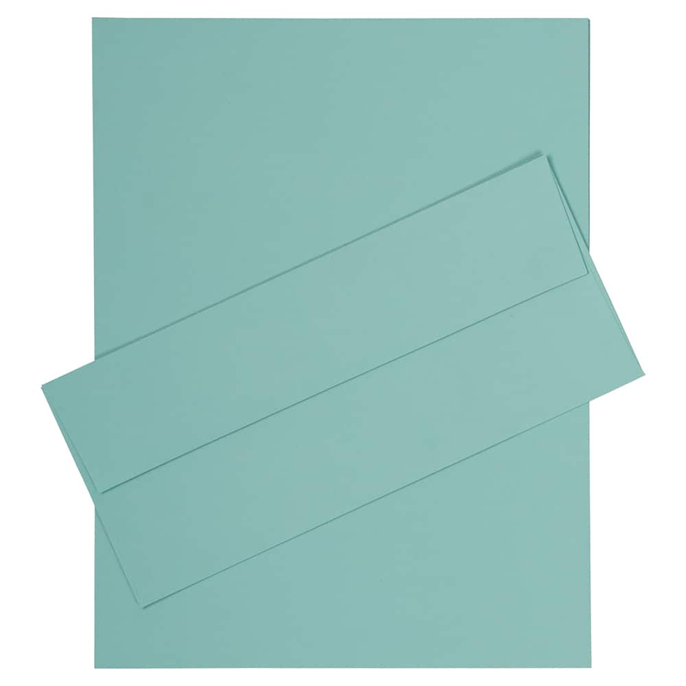 JAM Paper 8" x 11.5" Letter Paper & Envelopes #10 Business Stationery Set