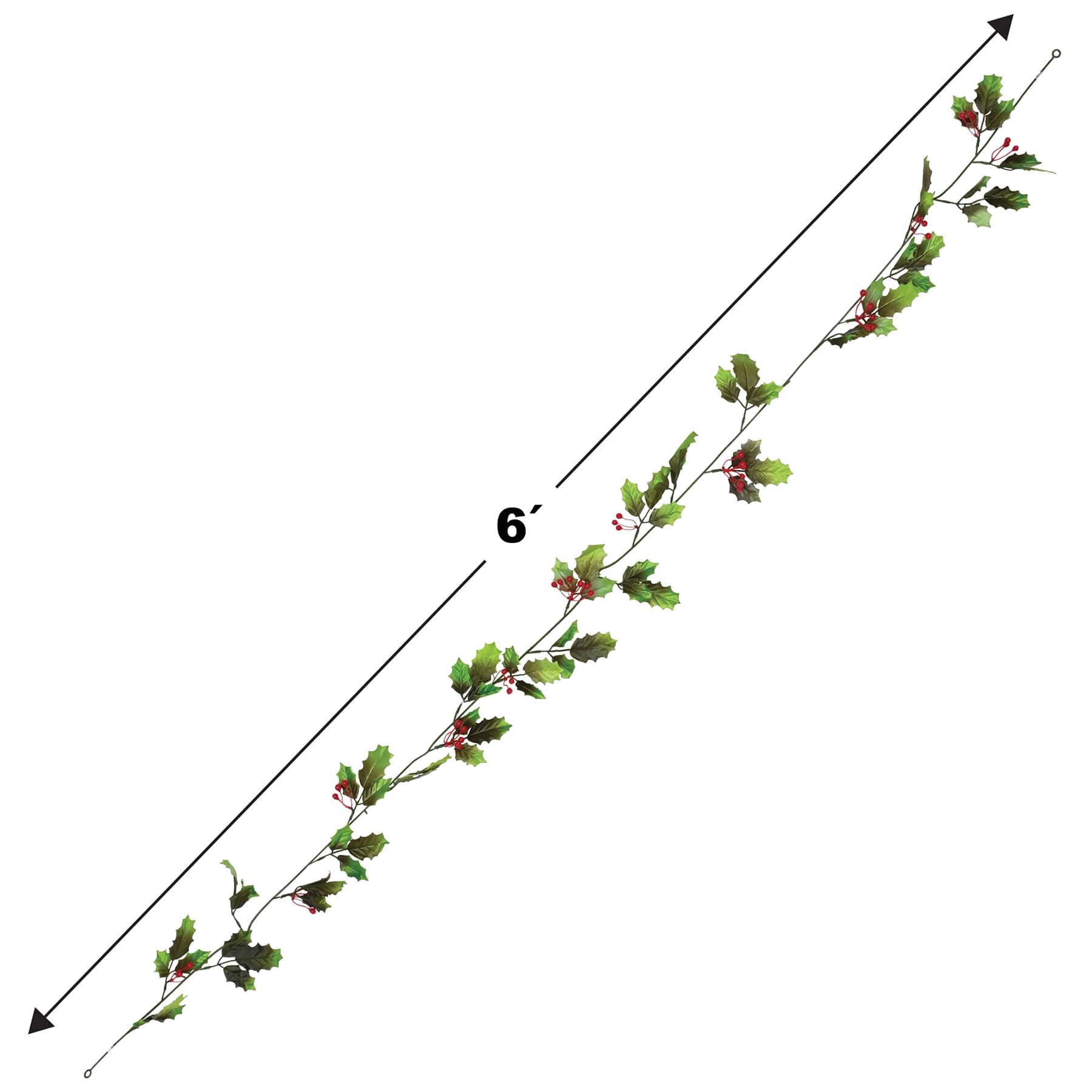 Beistle 6ft. Holly & Berry Garland