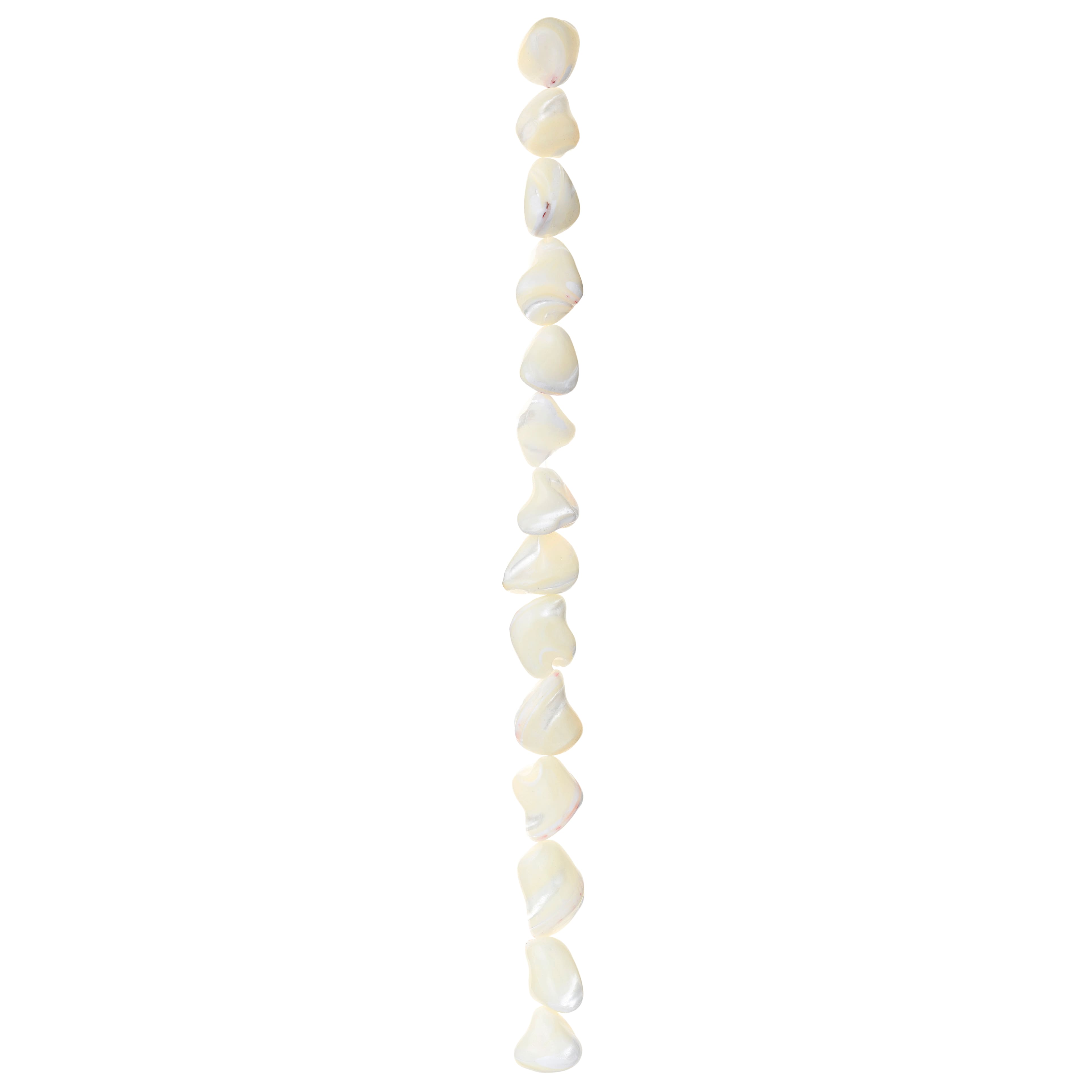 Natural White Mother of Pearl Swirl Beads, 7mm by Bead Landing™