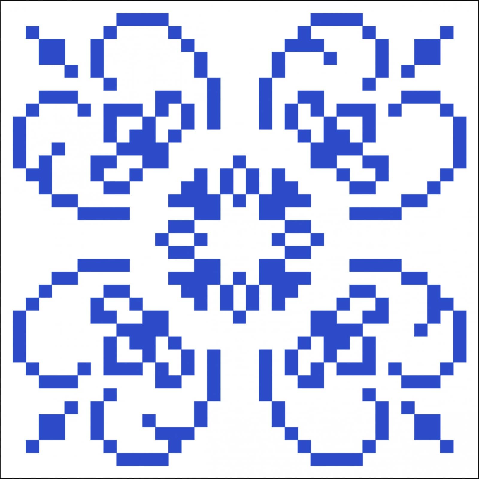 Diamond Dotz® Beginner Blue on White with Frame Diamond Facet Art Kit