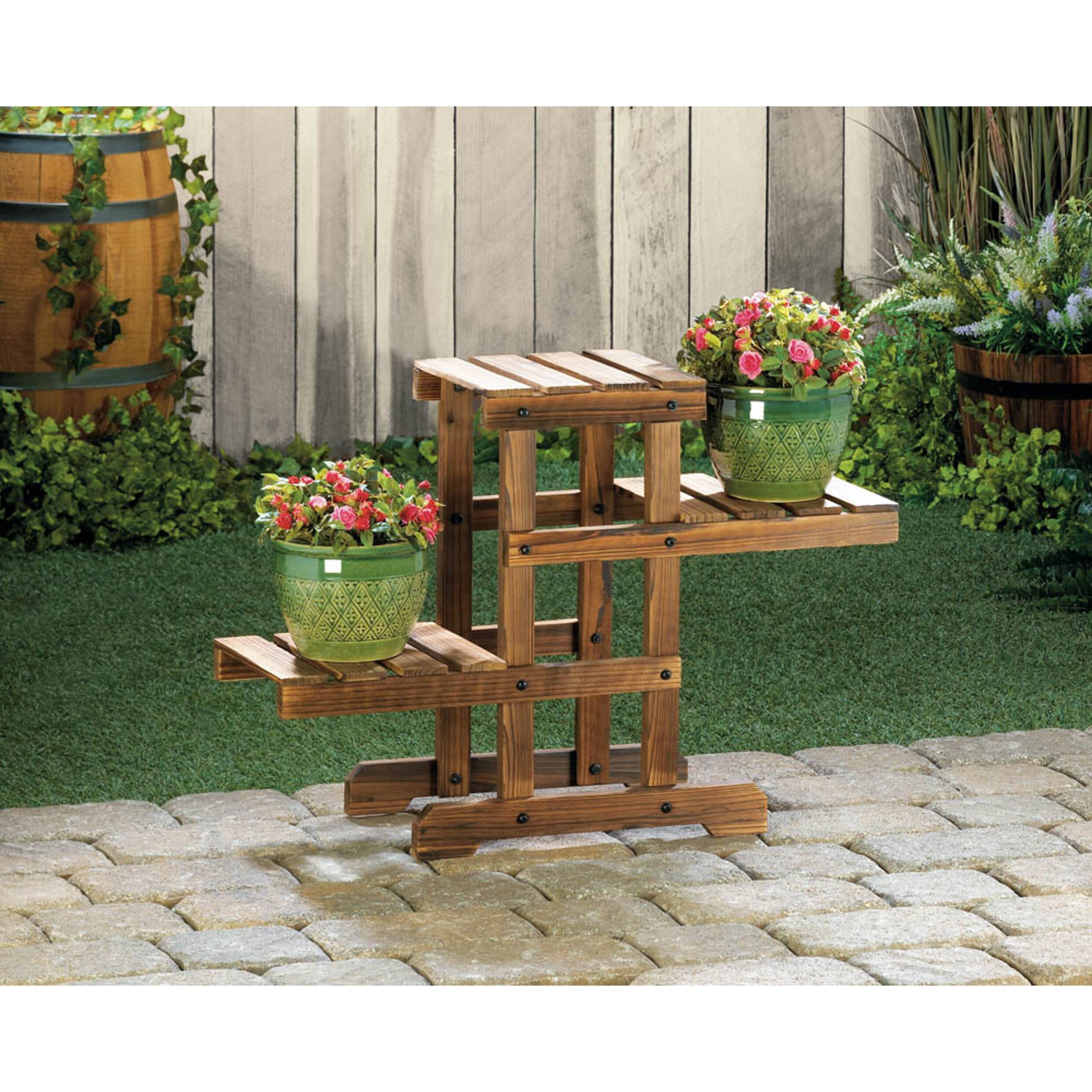 19.5" Zigzag Pallet Plant Stand