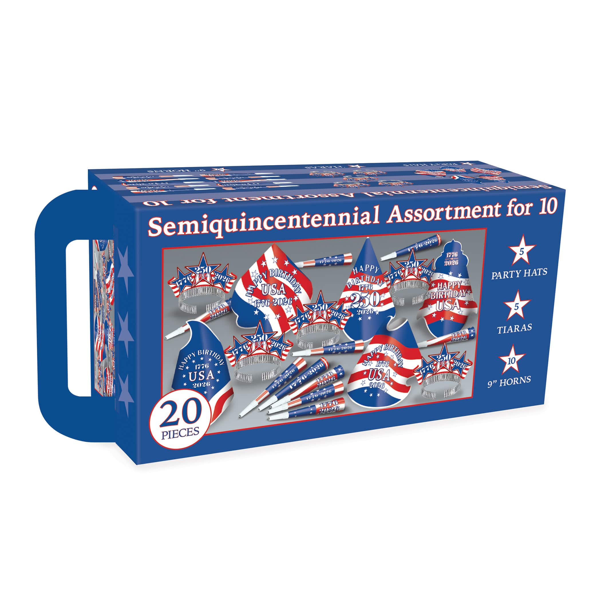 Beistle Semiquincentennial Party Favor Kit for 10 People