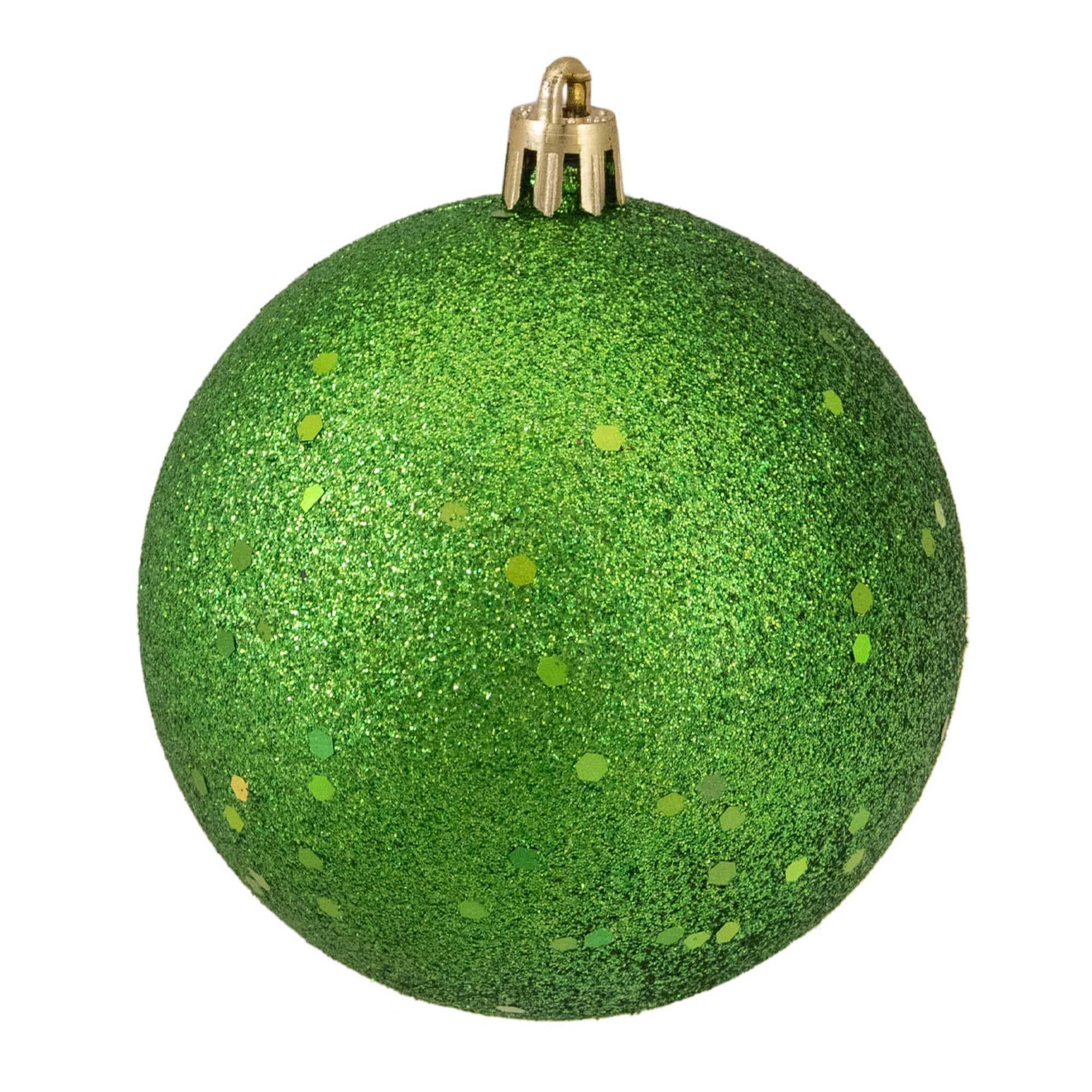 32ct. 3.5" Christmas Green Shatterproof 4-Finish Christmas Ball Ornaments