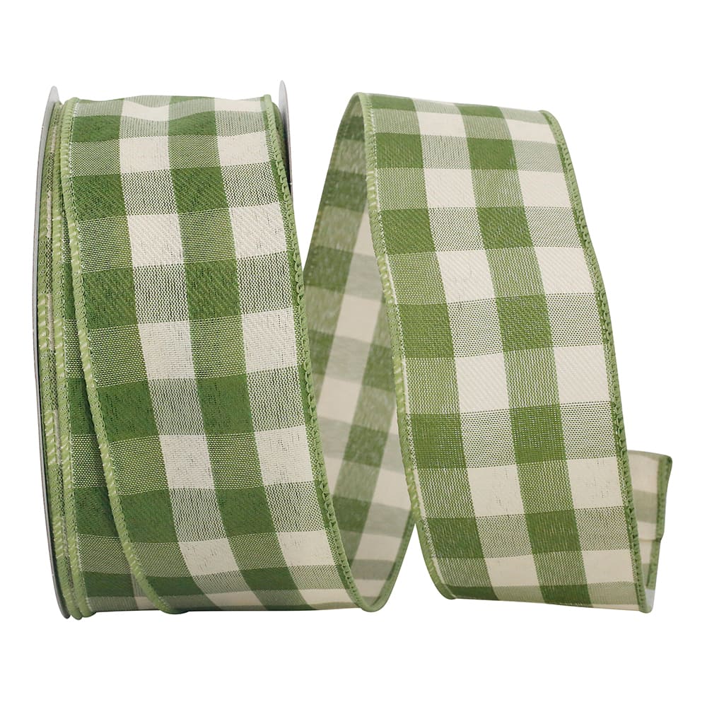 JAM Paper 2.5" x 50yd. Twill Wired Celine Plaid Ribbon