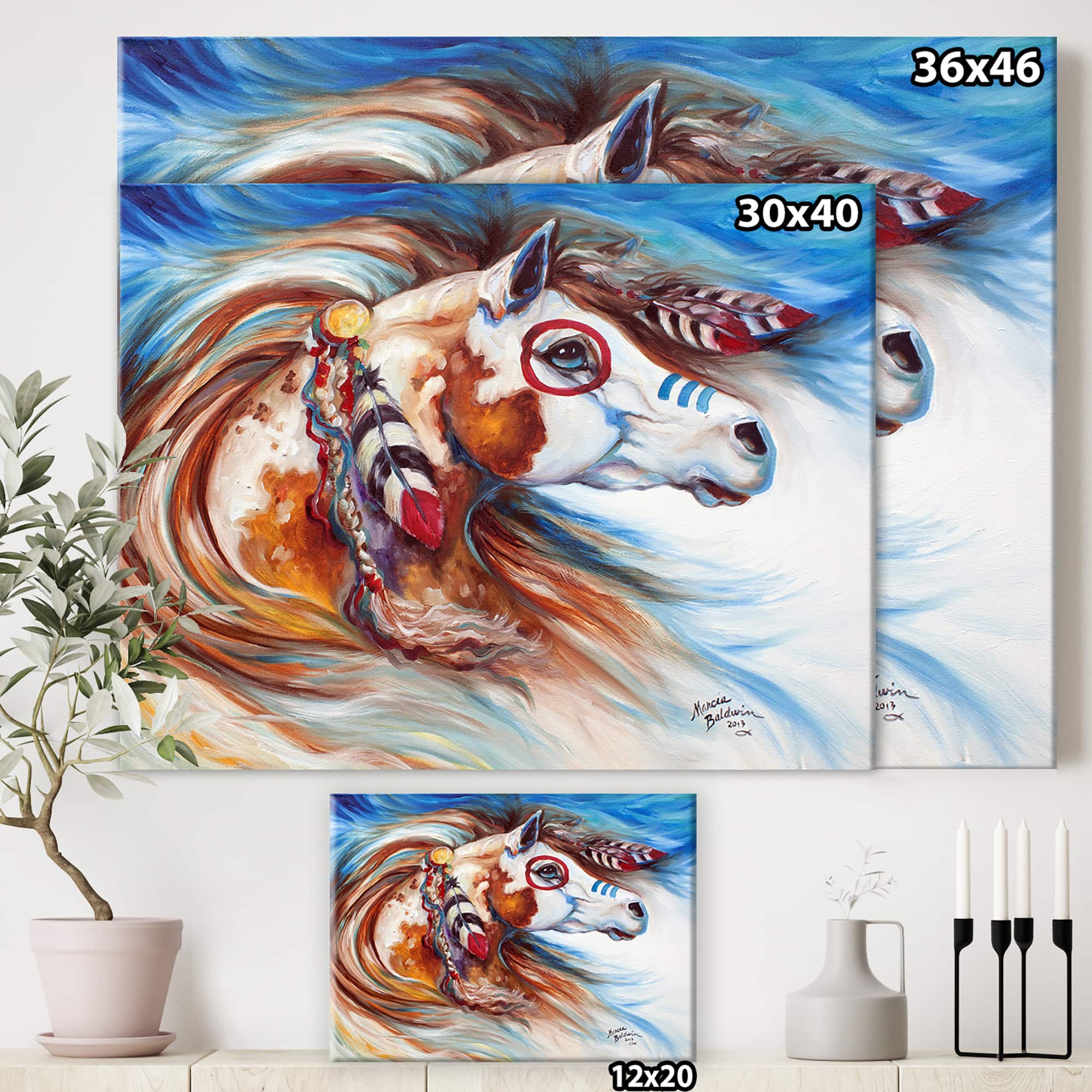 Designart - Wind Of Thunder Indian War Horse