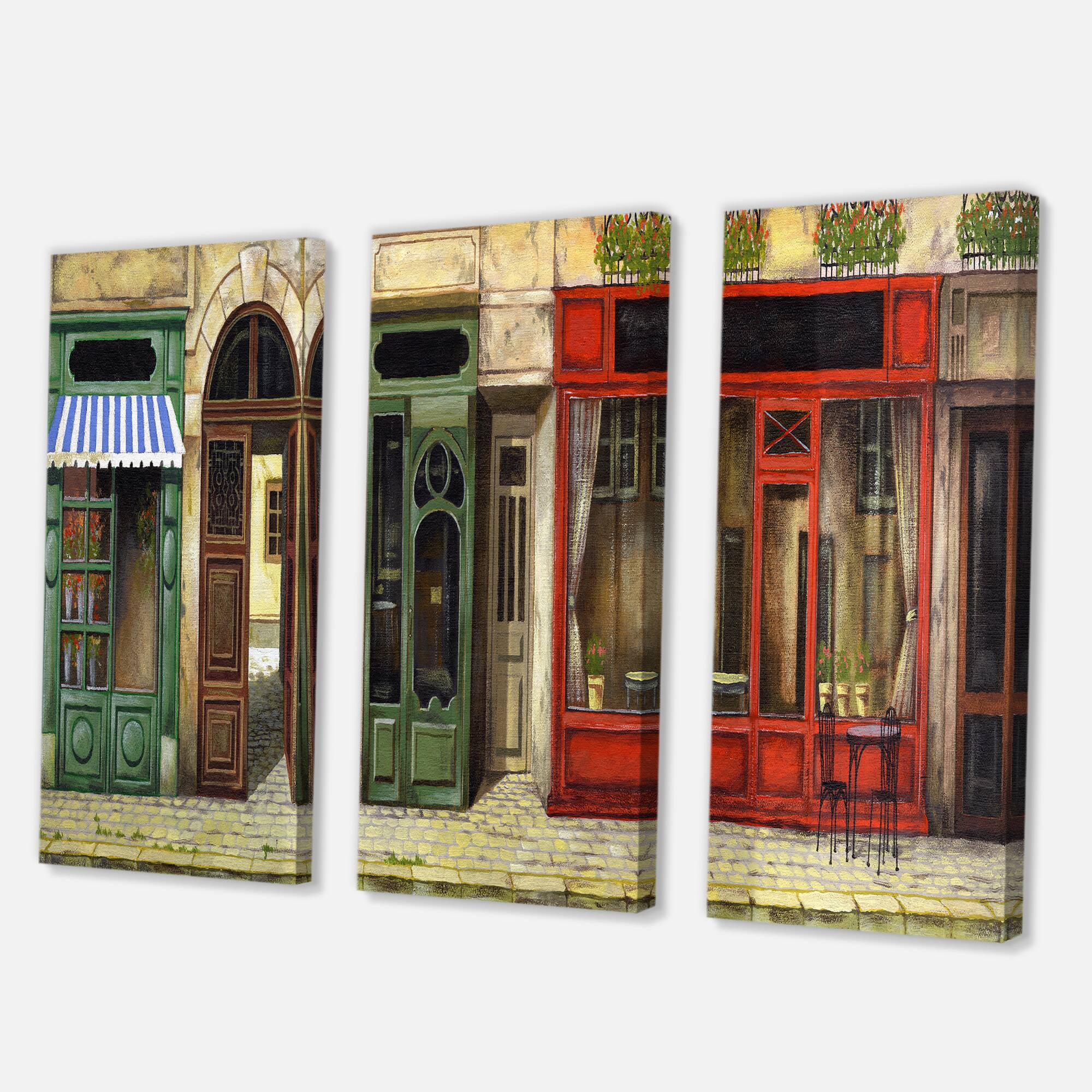 Designart - Red Facade of Charming Shop In Paris II