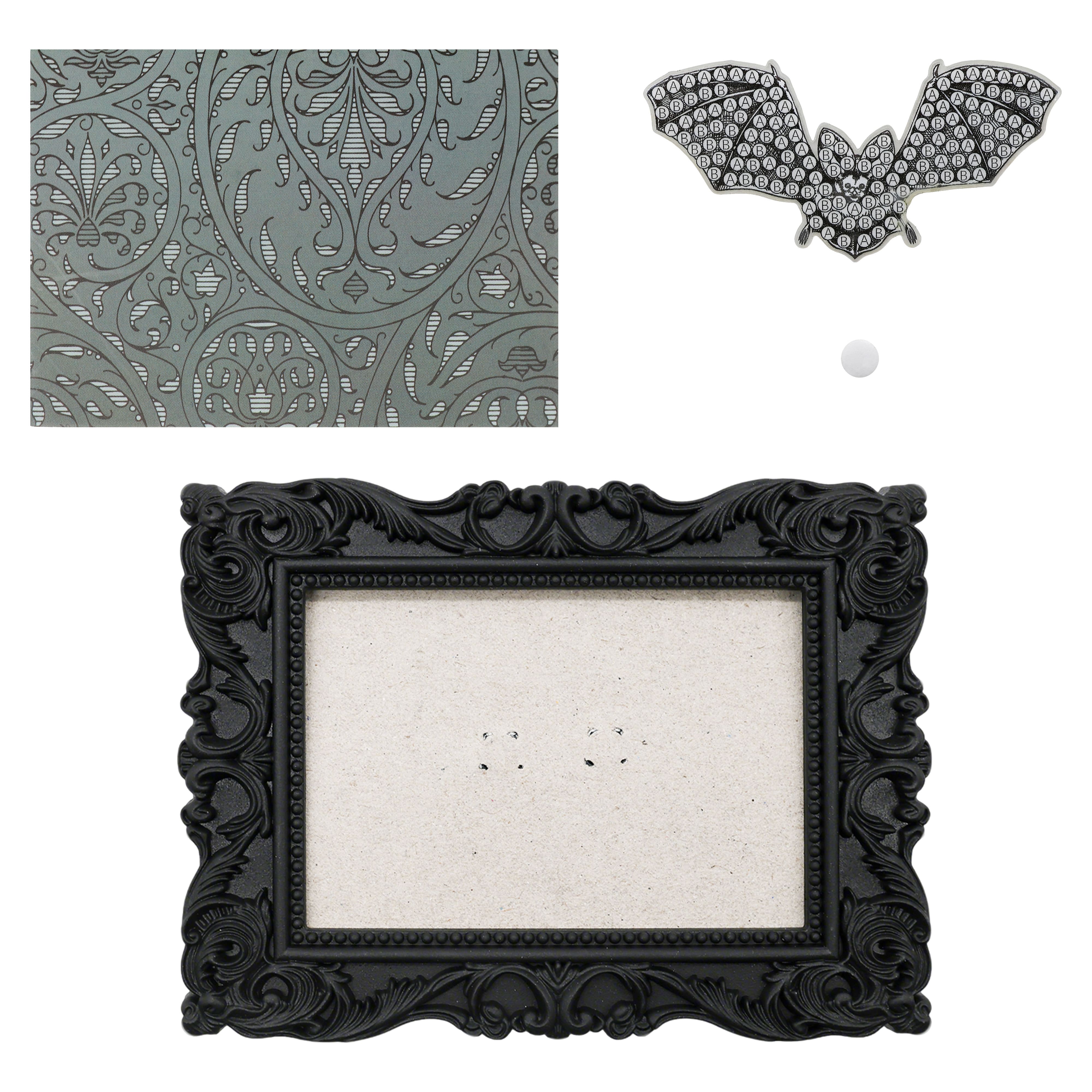 2" x 3" Bat Acrylic Surface Diamond Art Kit with Frame by Make Market®