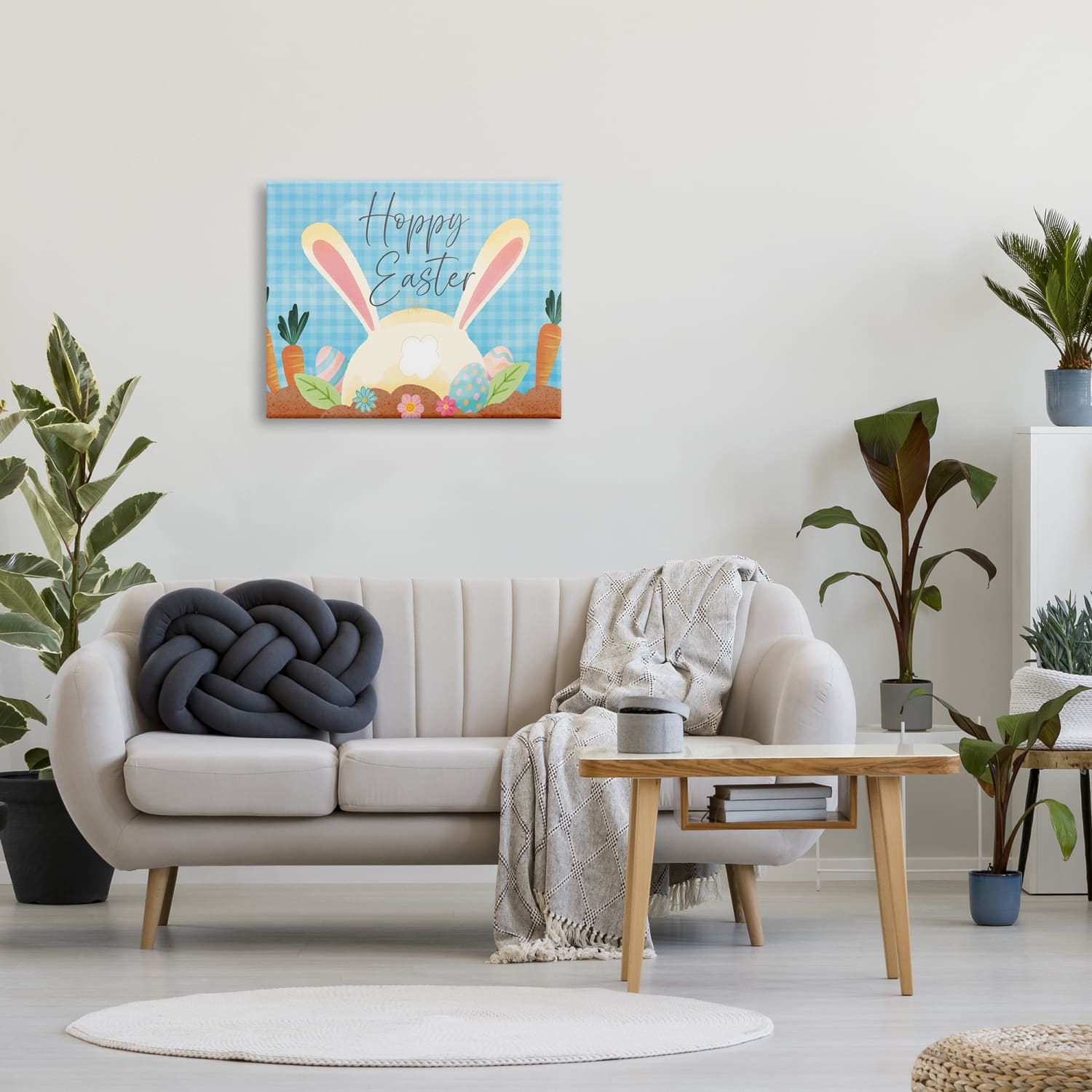 Stupell Industries Happy Easter Spring Carrot Garden Canvas Wall Art