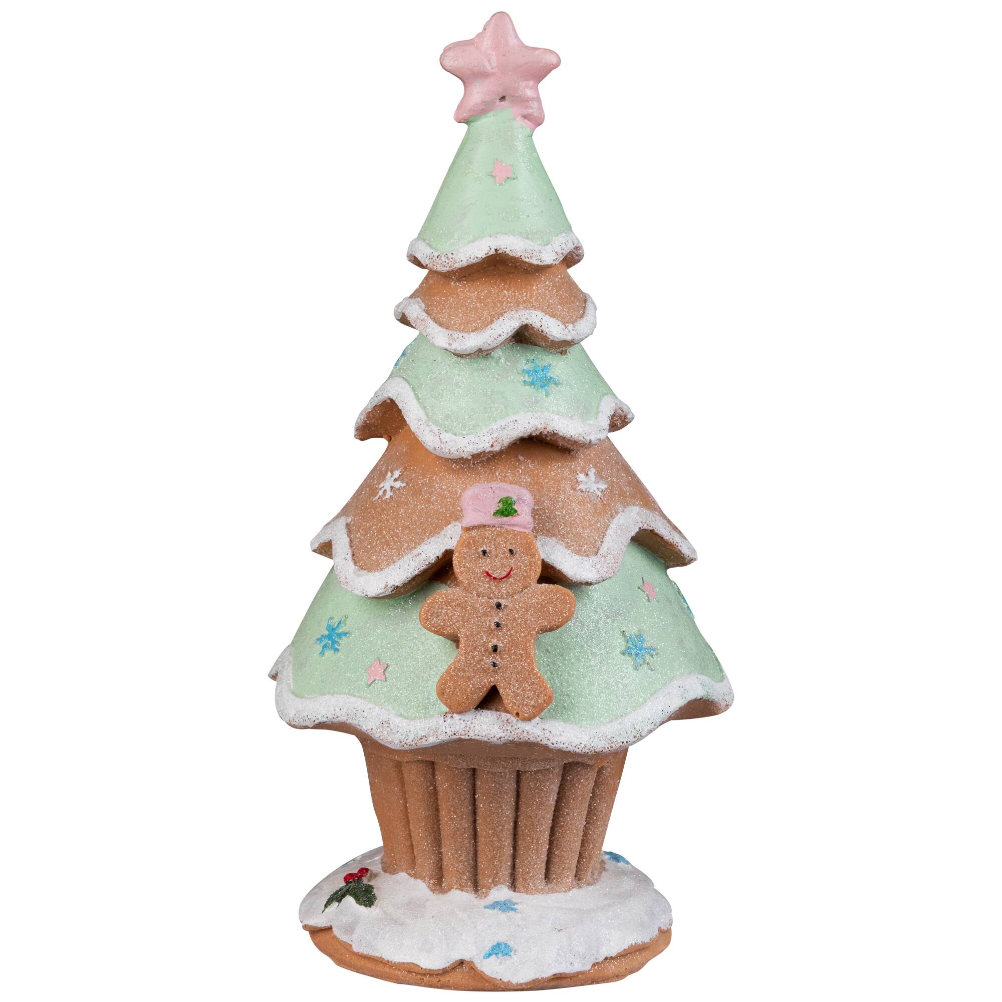 Northlight 9.5" Gingerbread Cupcake Christmas Tree Decoration