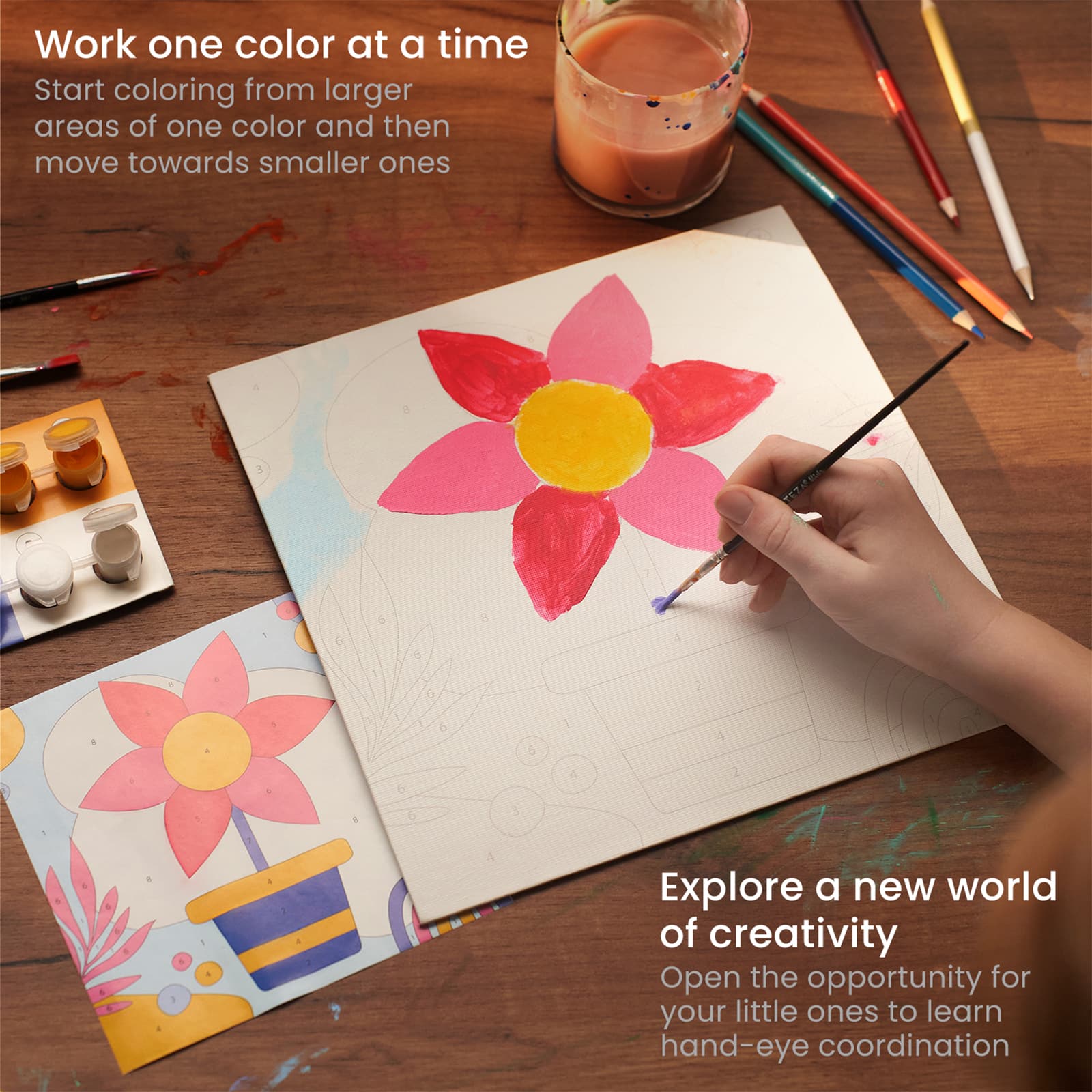 Arteza® Kids Mixed Design Paint by Numbers Kit
