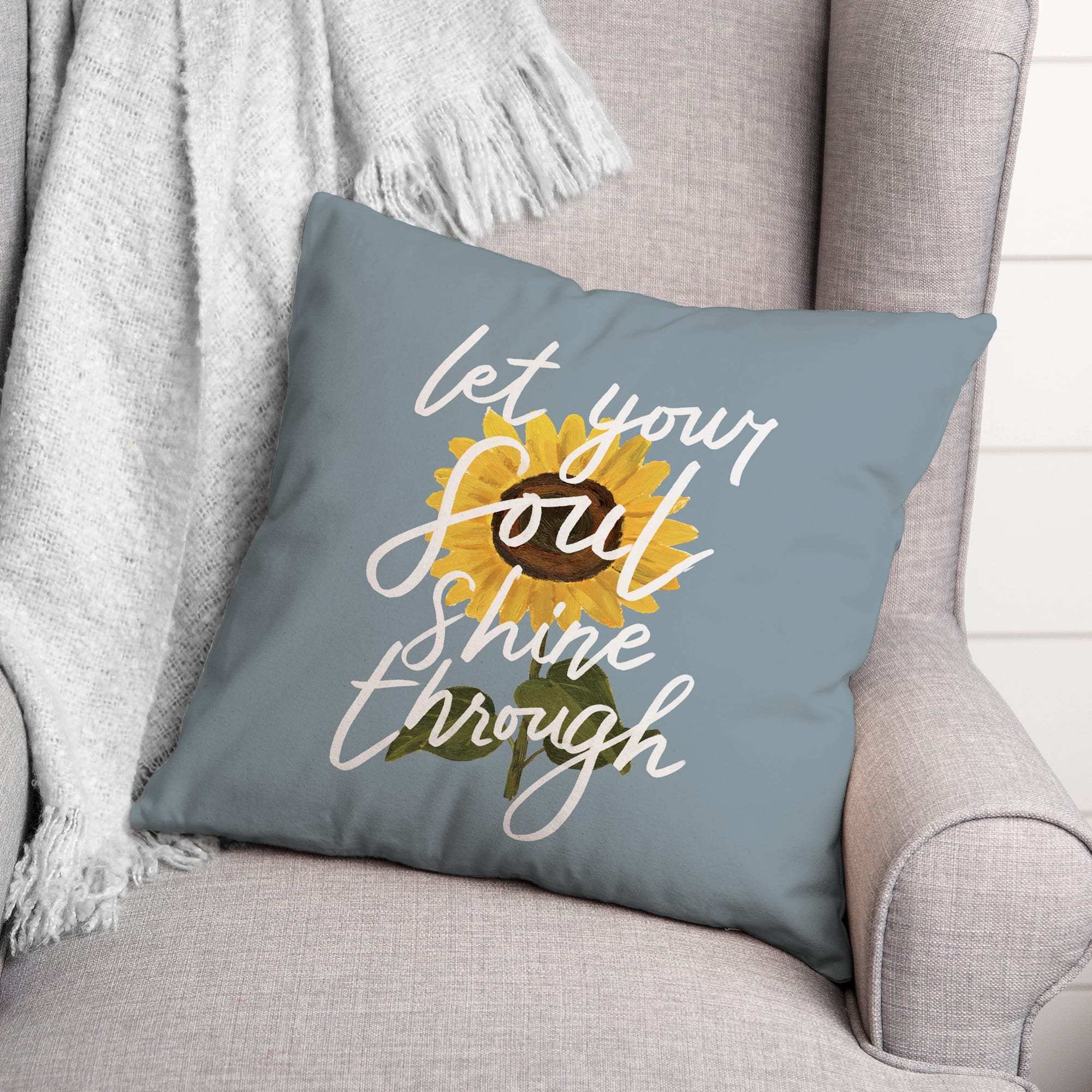 Let Your Soul Shine 18" x 18" Throw Pillow