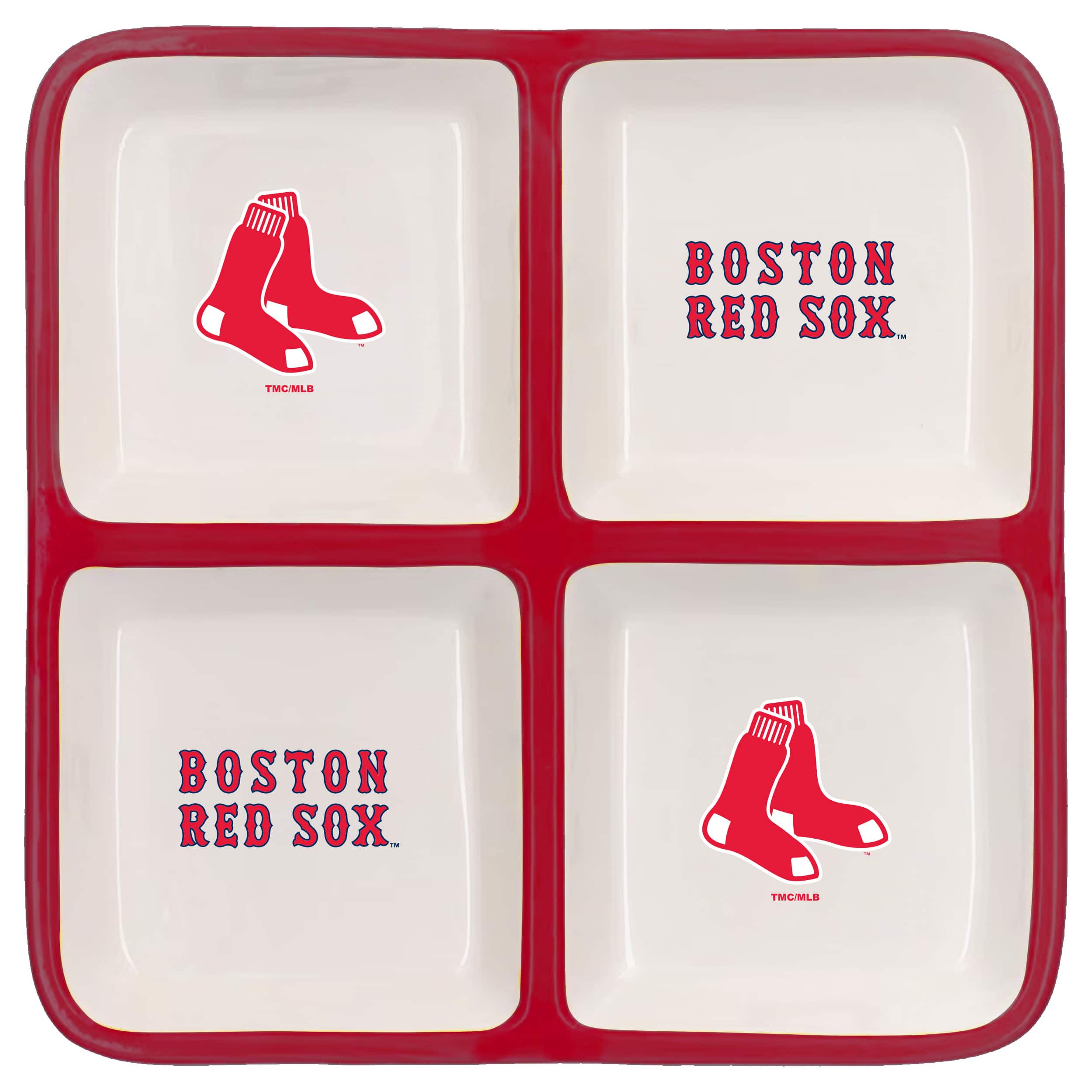 The Memory Company MLB 4 Section Square Ceramic Tray