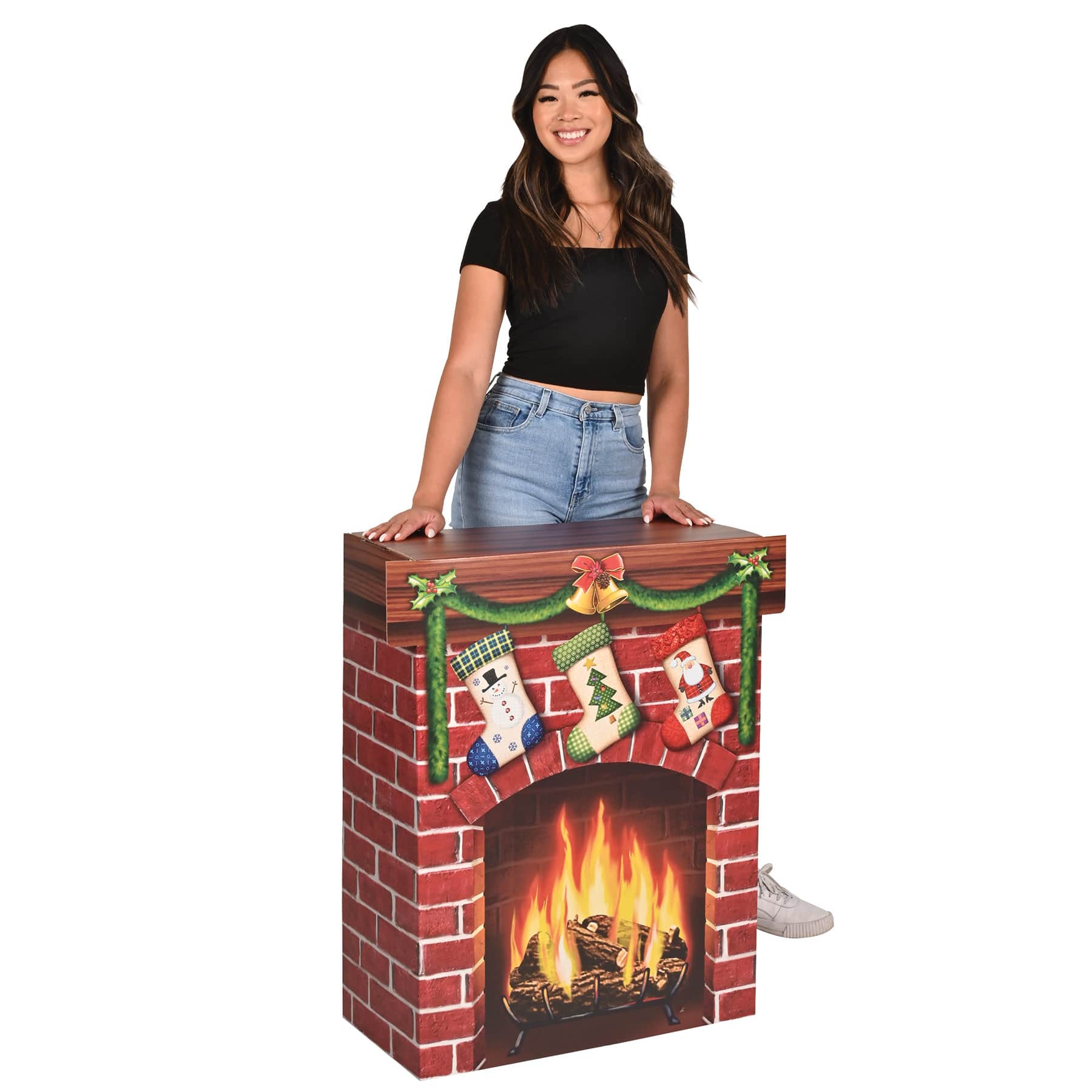 Beistle 32" 3-D Christmas Fireplace Prop