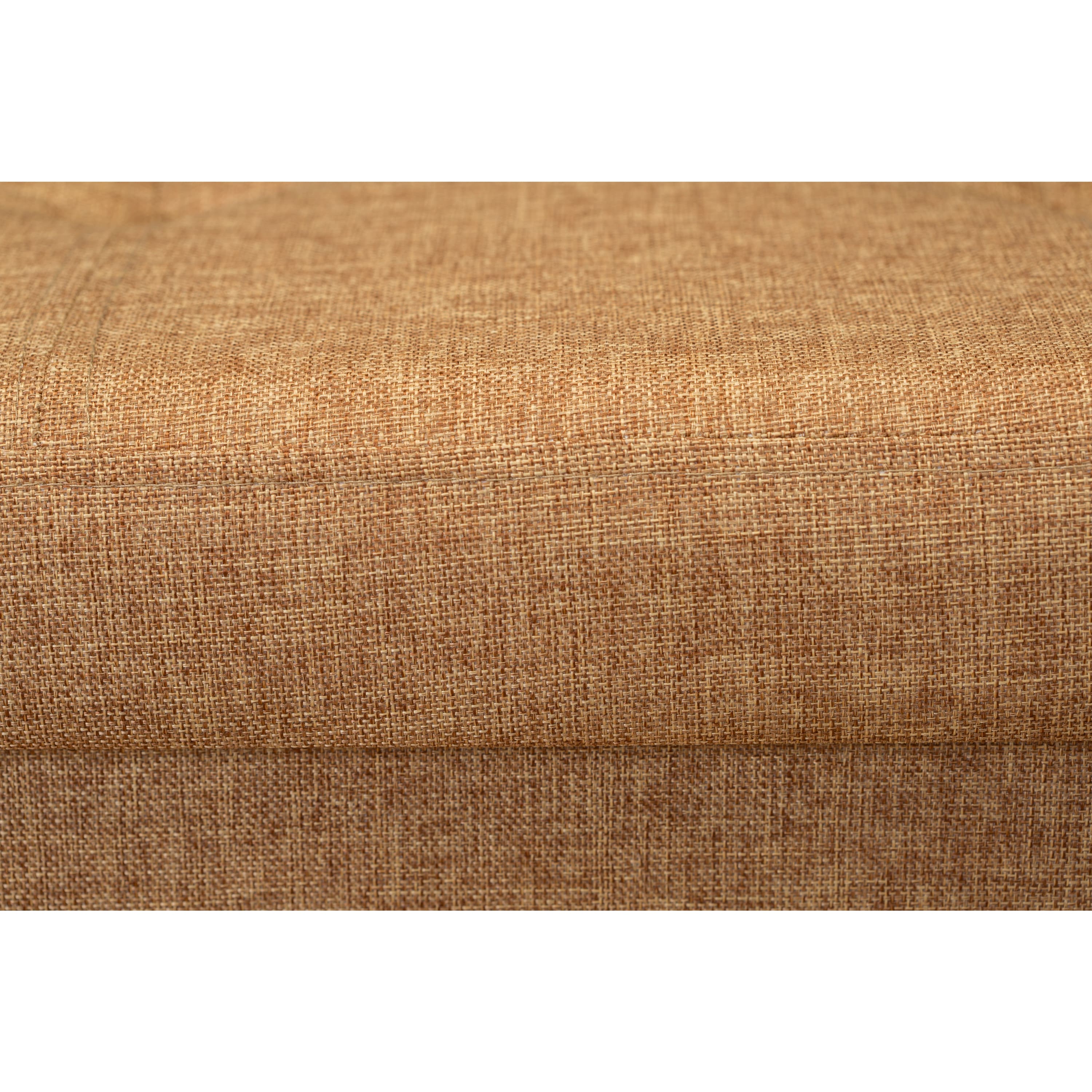 Simplify 30" Faux Linen Double Folding Storage Ottoman