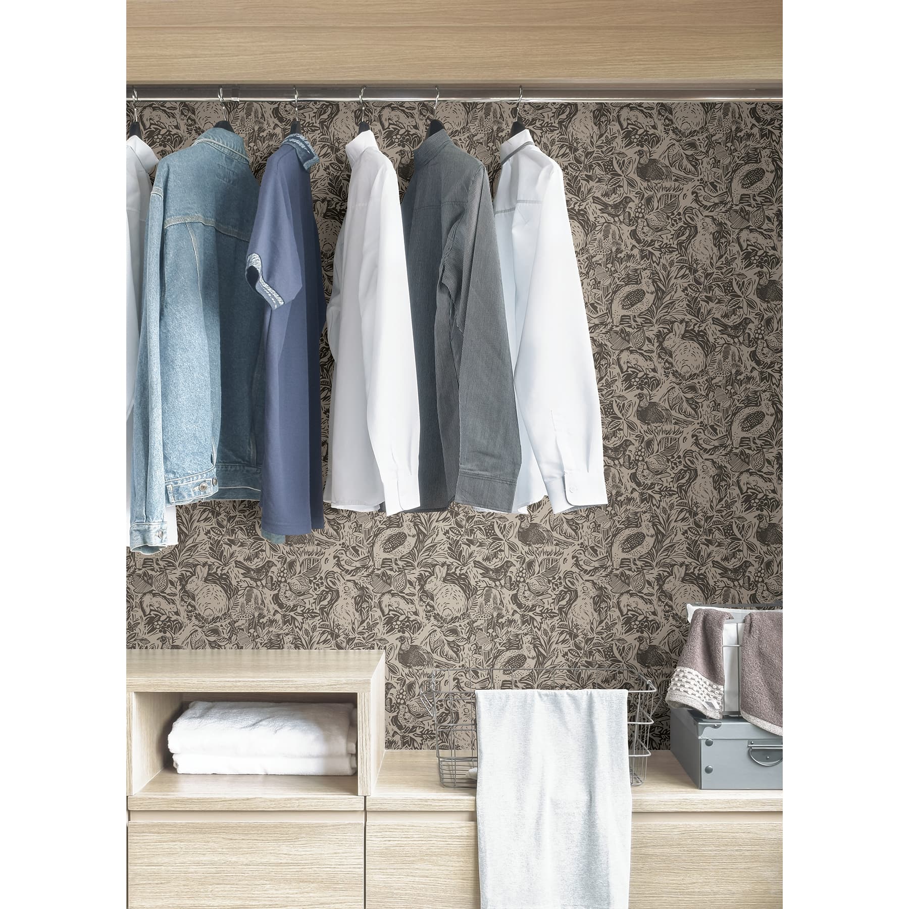 NuWallpaper Charcoal Terrene Peel & Stick Wallpaper