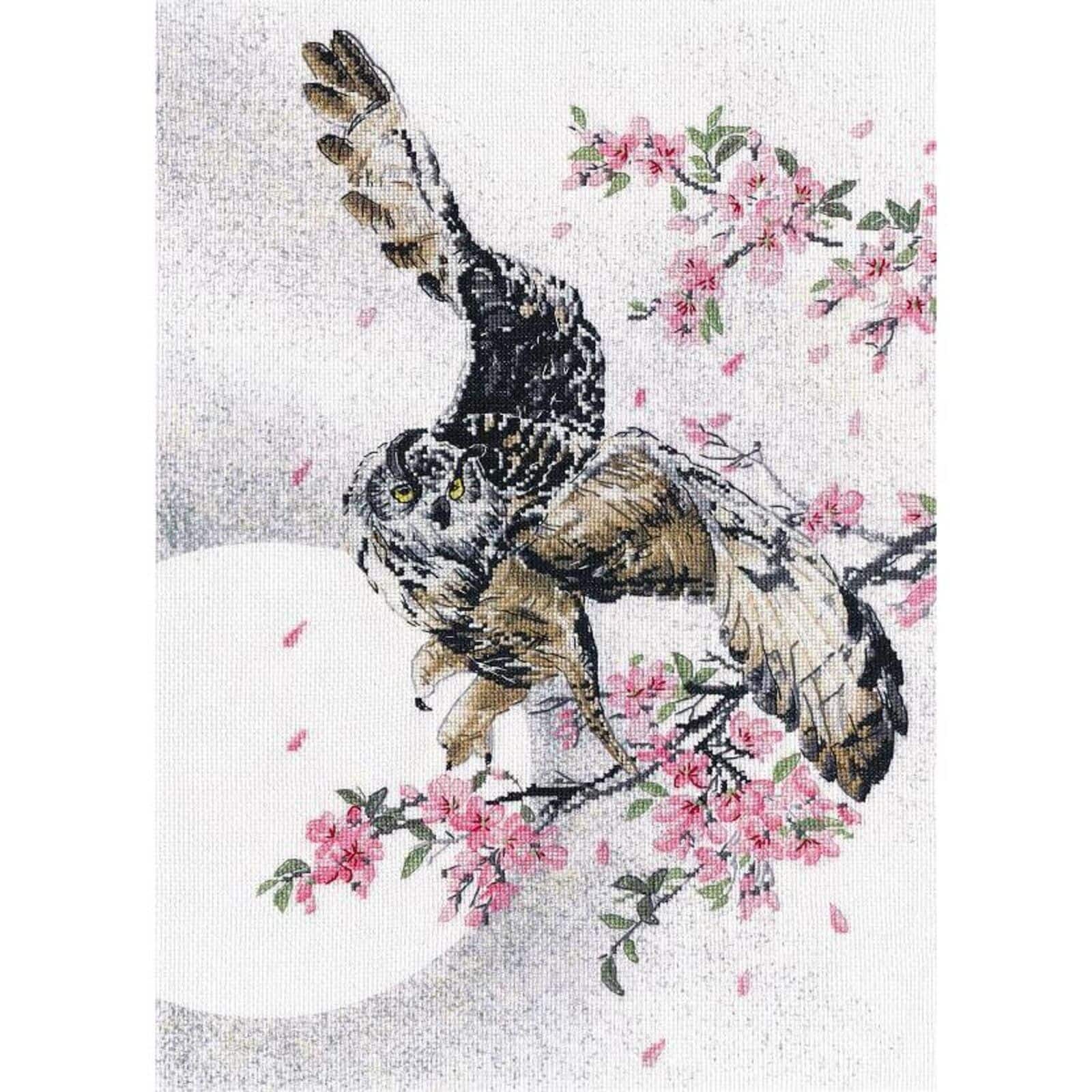 Oven In Sakura Flowers Cross Stitch Kit